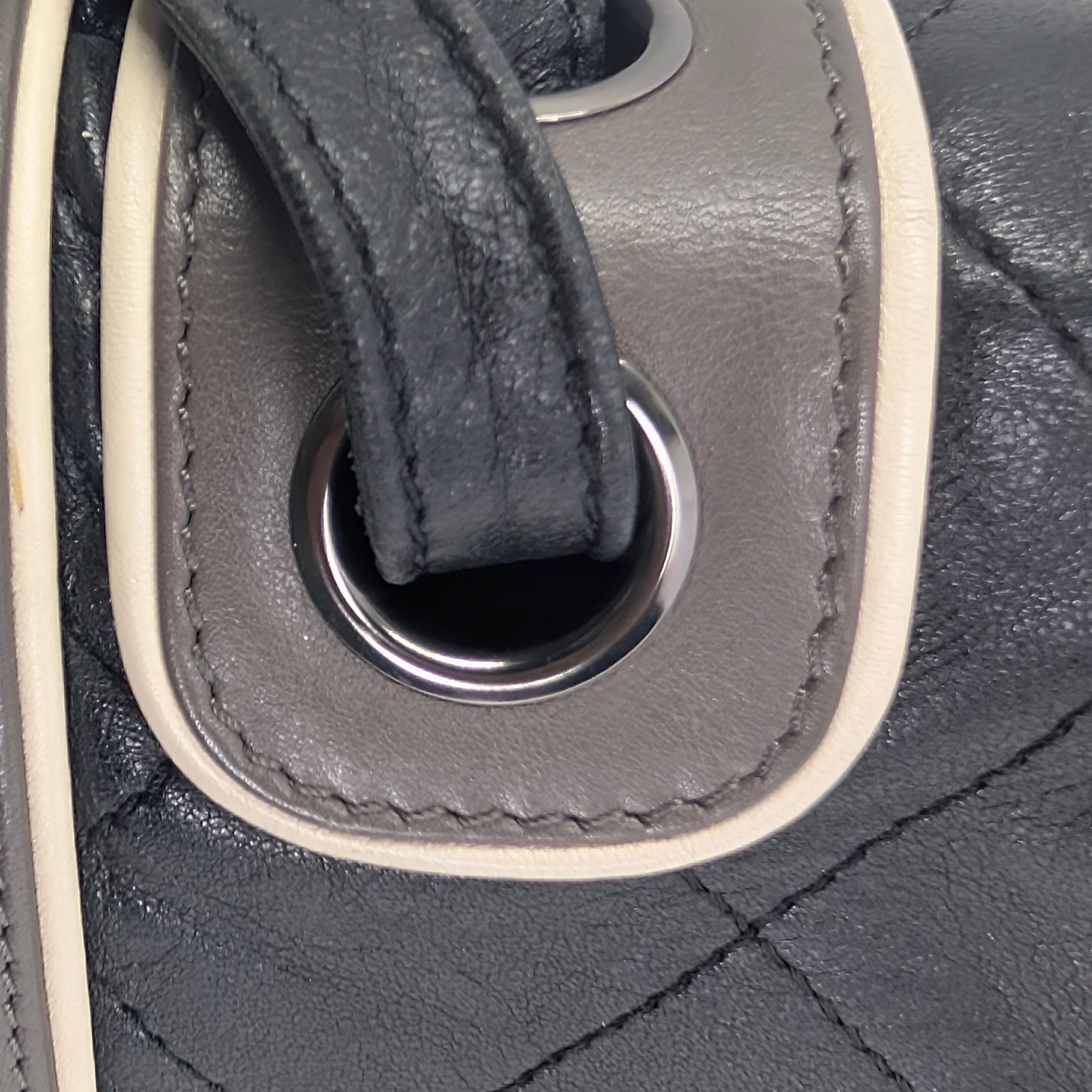 Chanel East-West Shoulder Bag Leather Black