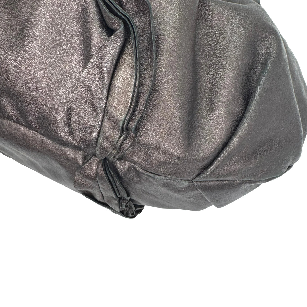 Prada Nappa Ruffle Hobo Grafite Mordore Shoulder Bag - Lost Designer