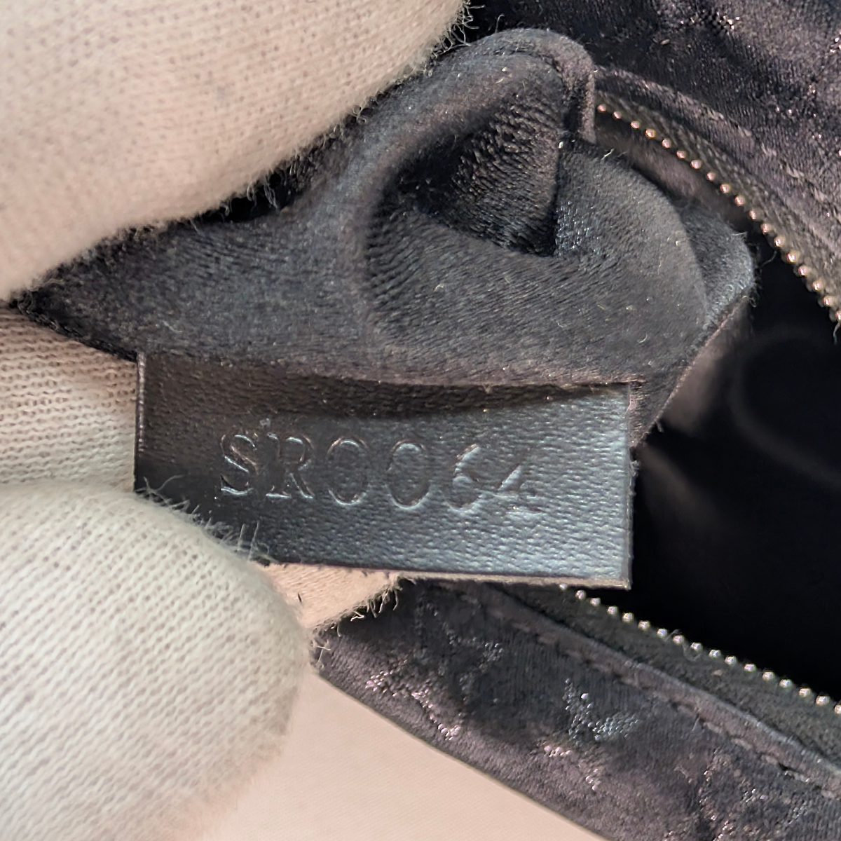 Louis Vuitton Satin Little Boulogne Monogram Bag Black