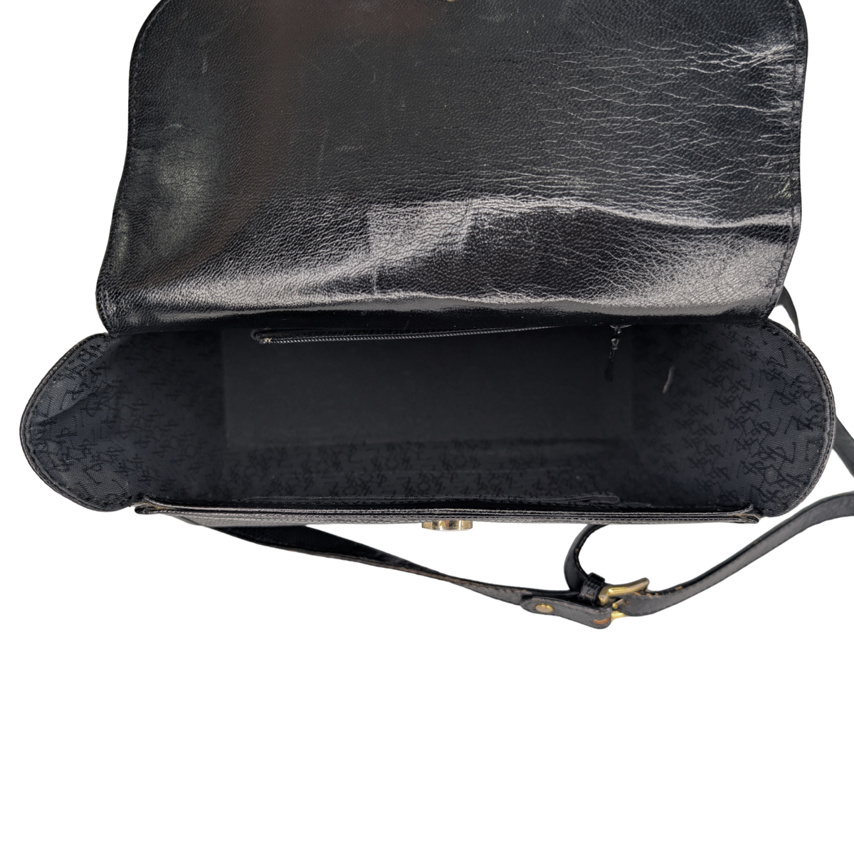 Saint Laurent Black Lizard Embossed Crossbody/Shoulder Bag