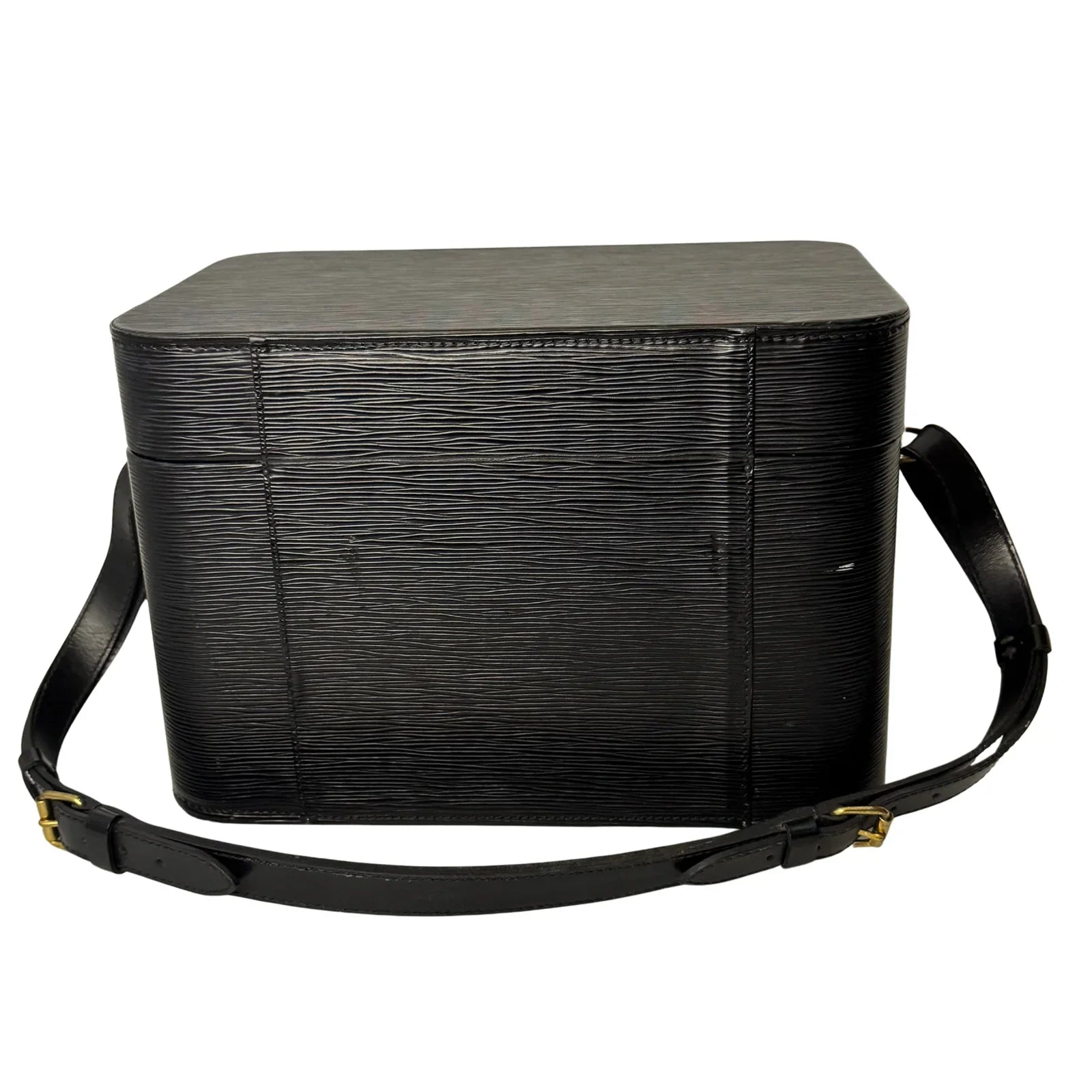 Louis Vuitton Black Epi Leather Train Case Luggage bag Black - Lost Designer