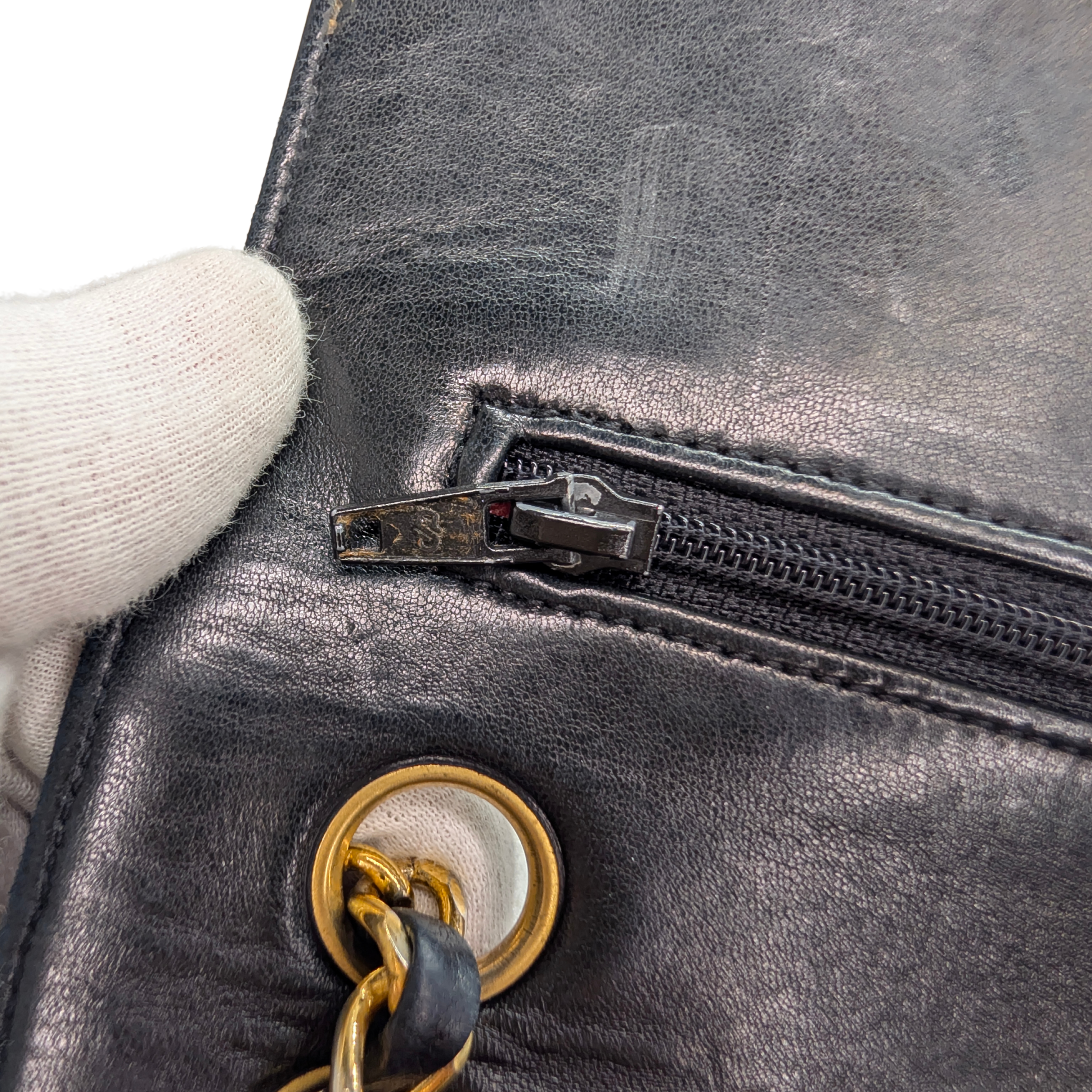 حقيبة شانيل كلاسيك فينتاج دبل فلاب متوسطة سوداء
