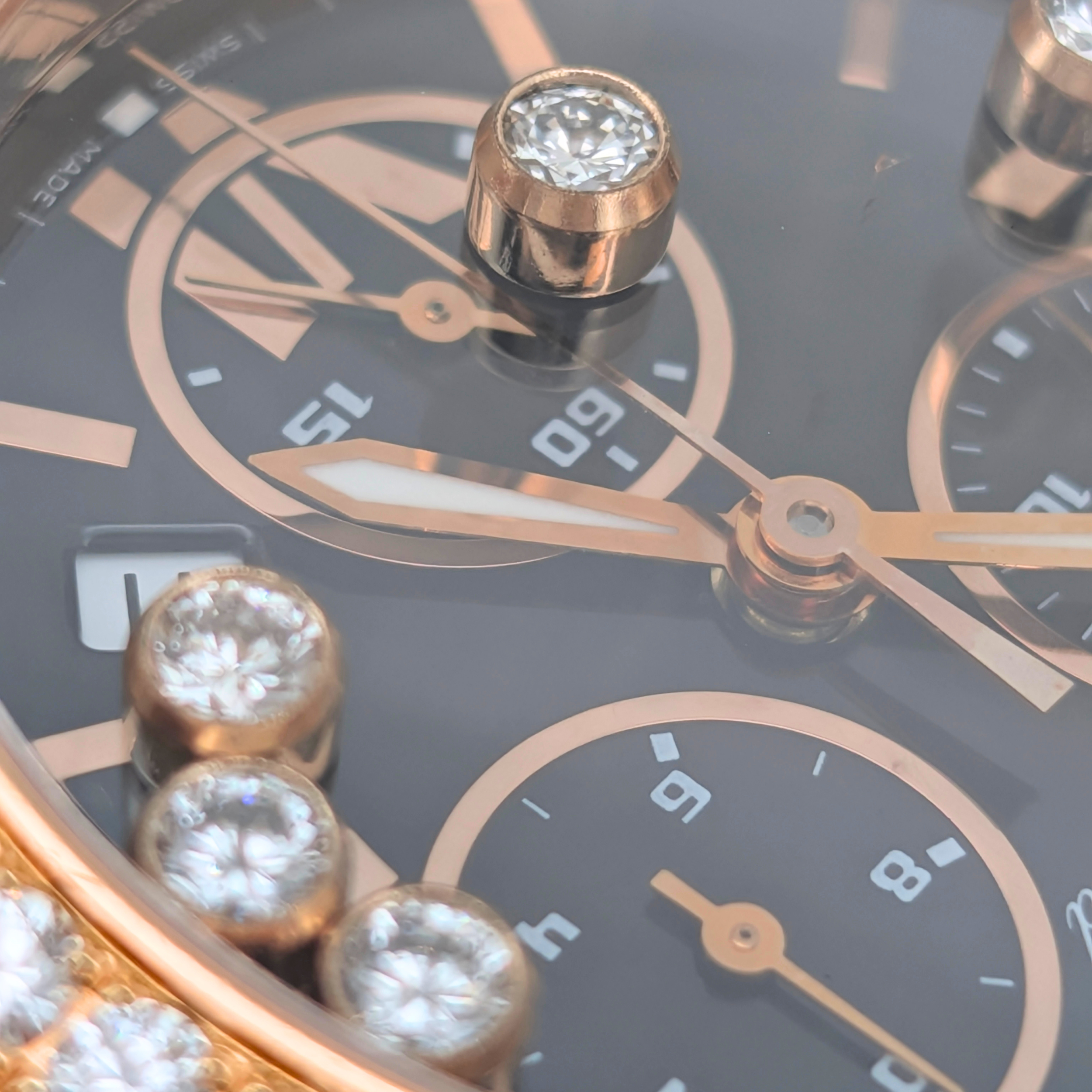 Chopard Happy Sport Chronograph 18k Rose Gold 42mm Watch 283583-5004