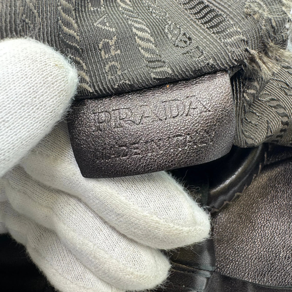 Prada Nappa Ruffle Hobo Grafite Mordore Shoulder Bag - Lost Designer