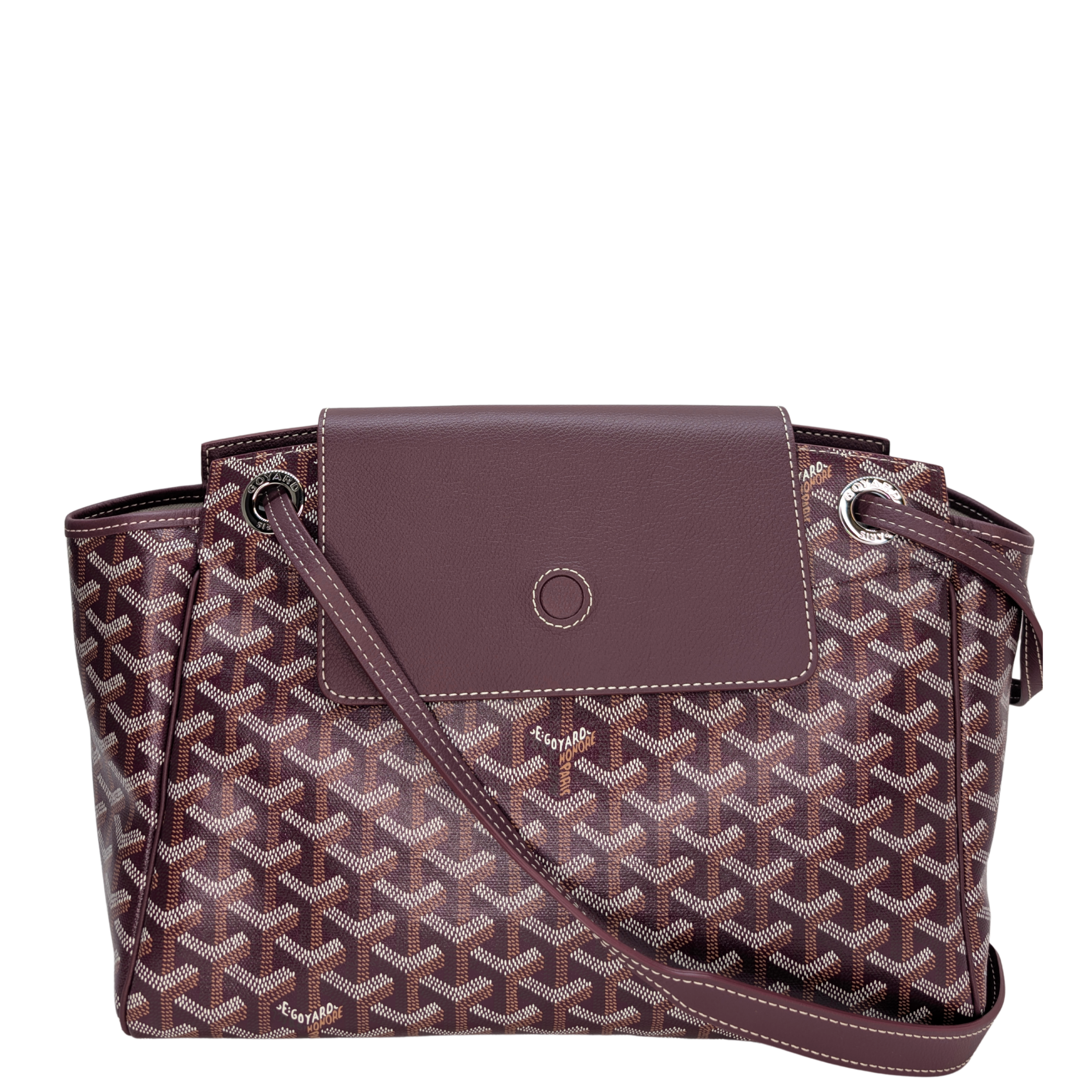 Goyard Goyardine Rouette PM Shoulder Bag Burgundy