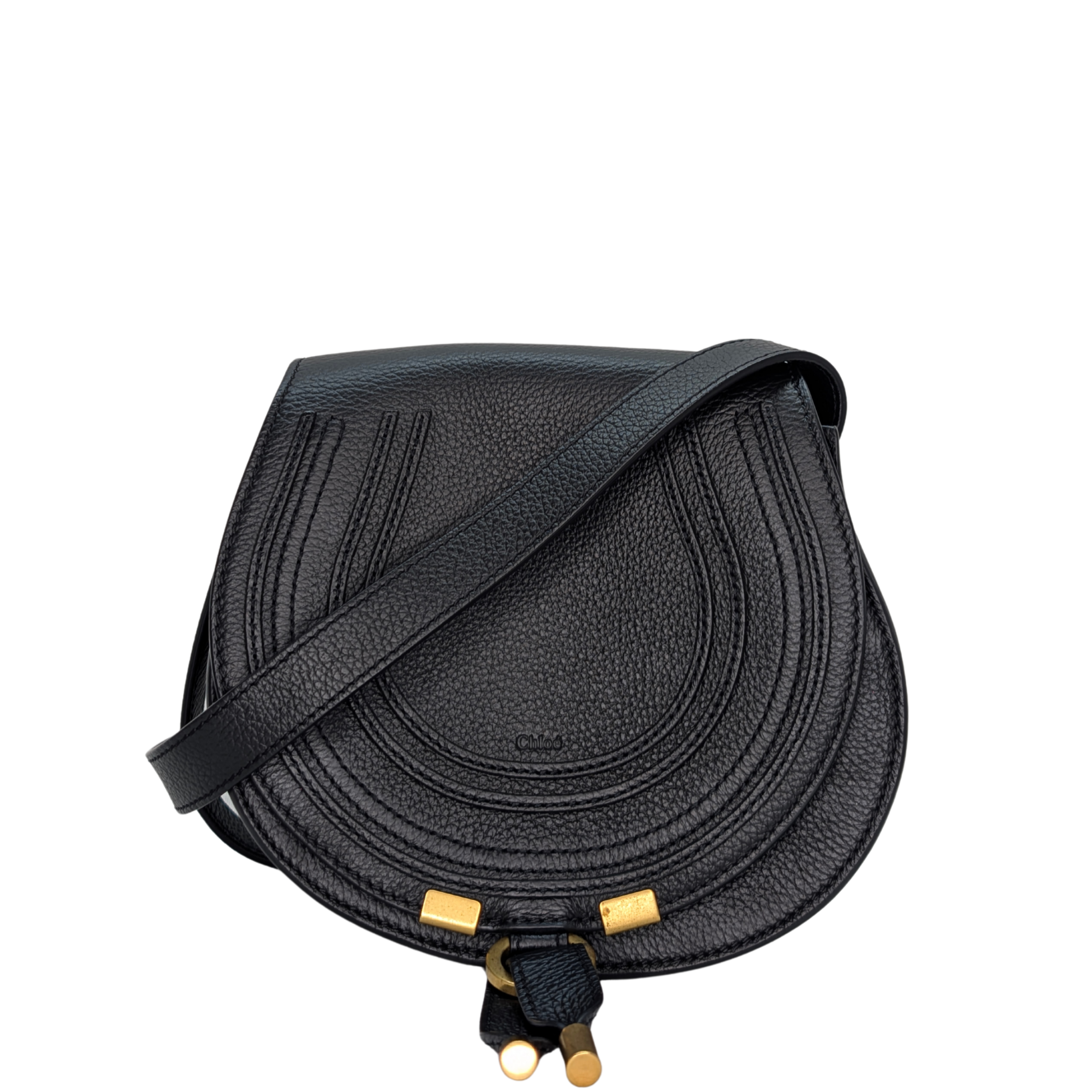 Chloe Marcie Saddle Small Bag Black
