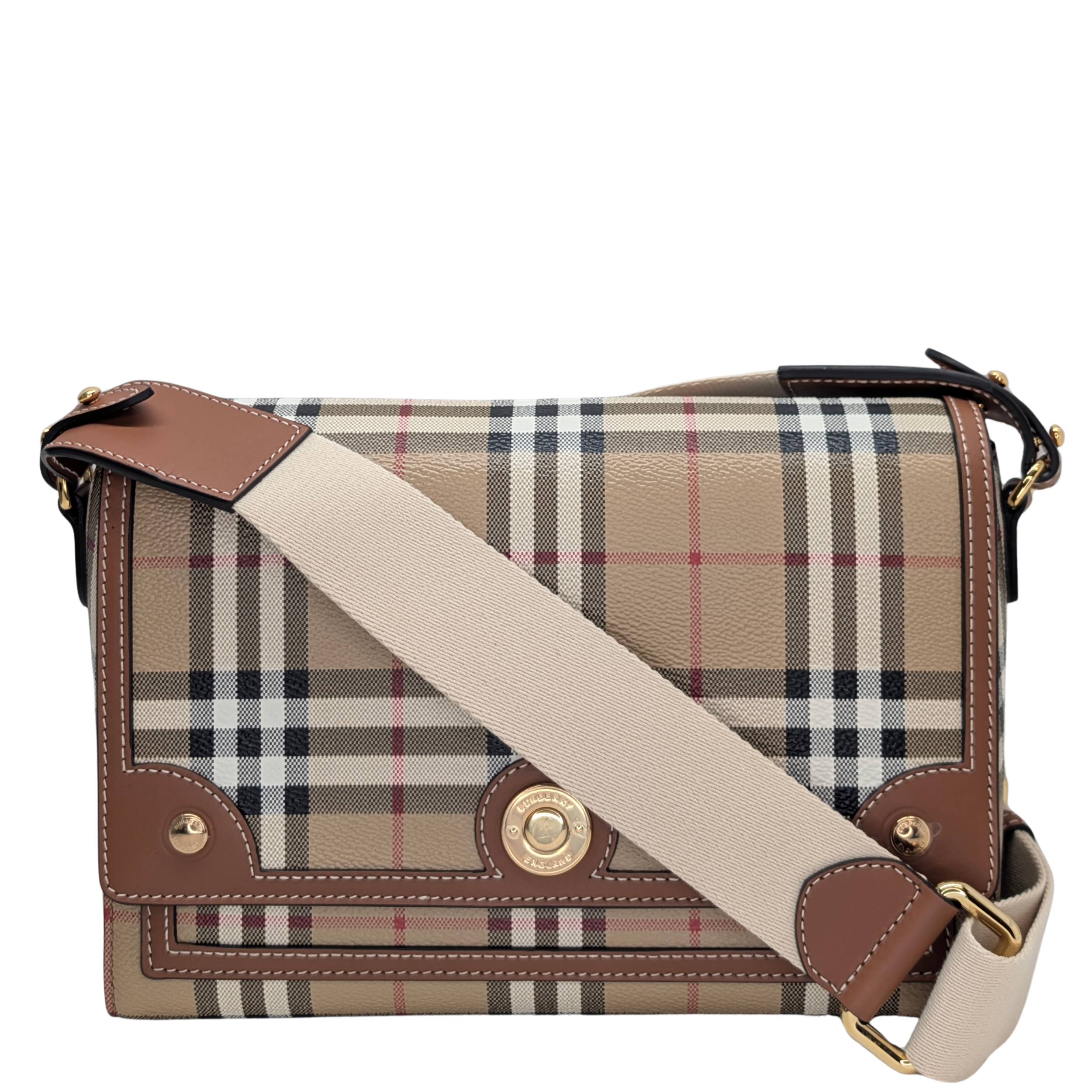 Burberry Note Check Crossbody Bag