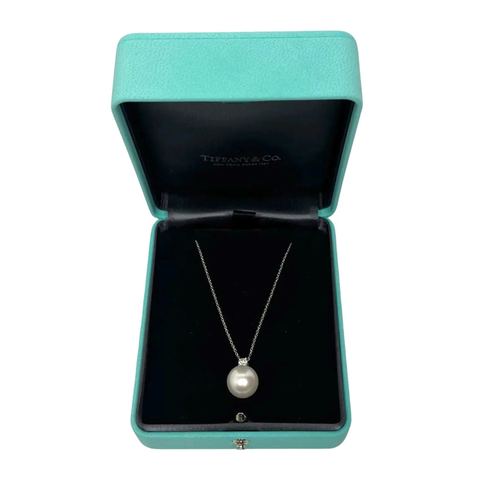 Tiffany & Co. South Sea Noble Pearl Necklace – 0.17 ct Diamond / Platinum - Lost Designer