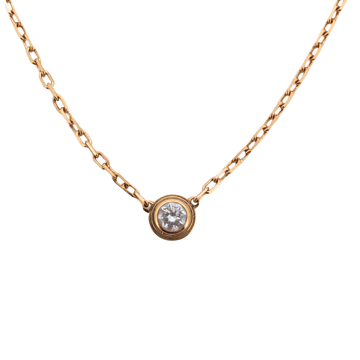 Cartier d'Amour Pendant Necklace Diamond Small Model 18k Gold