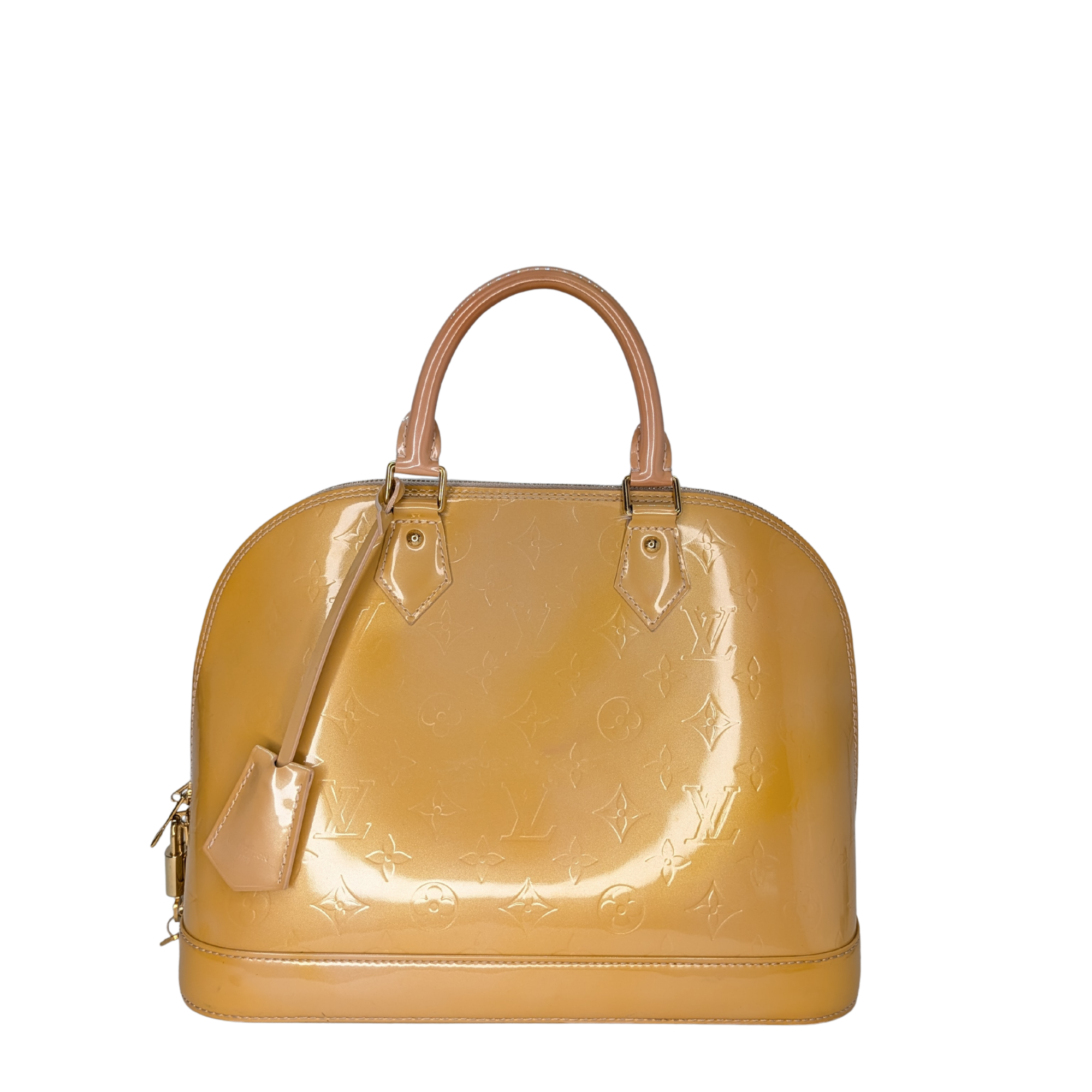 Louis Vuitton Alma Vernis PM Bag Yellow
