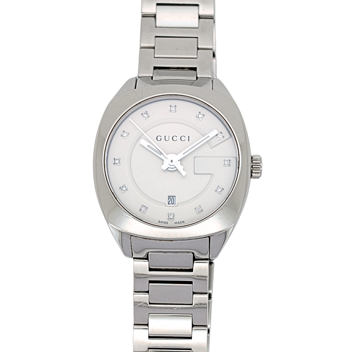 Gucci GG2570 Diamond White Watch YA142504
