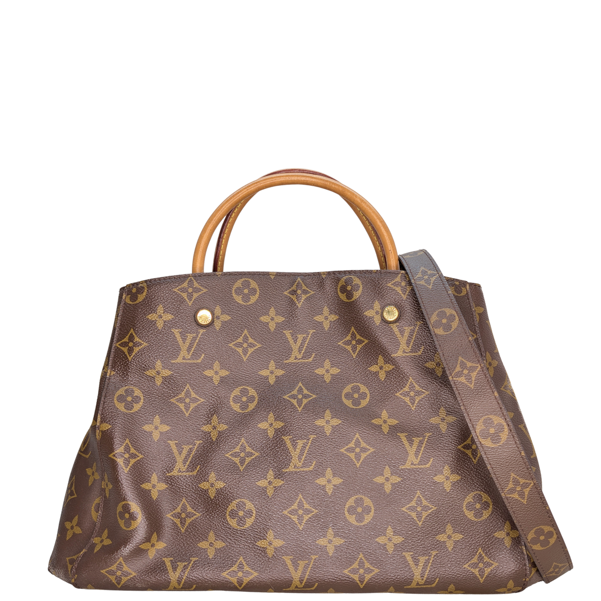 Louis Vuitton Monogram Montaigne MM Handbag Shoulder Bag Brown