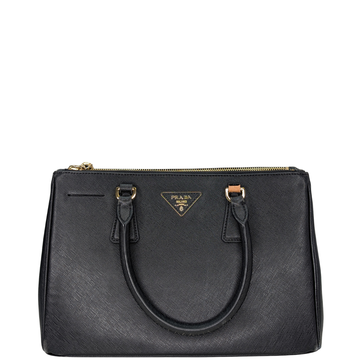 Prada Saffiano Galleria Double Zip Black
