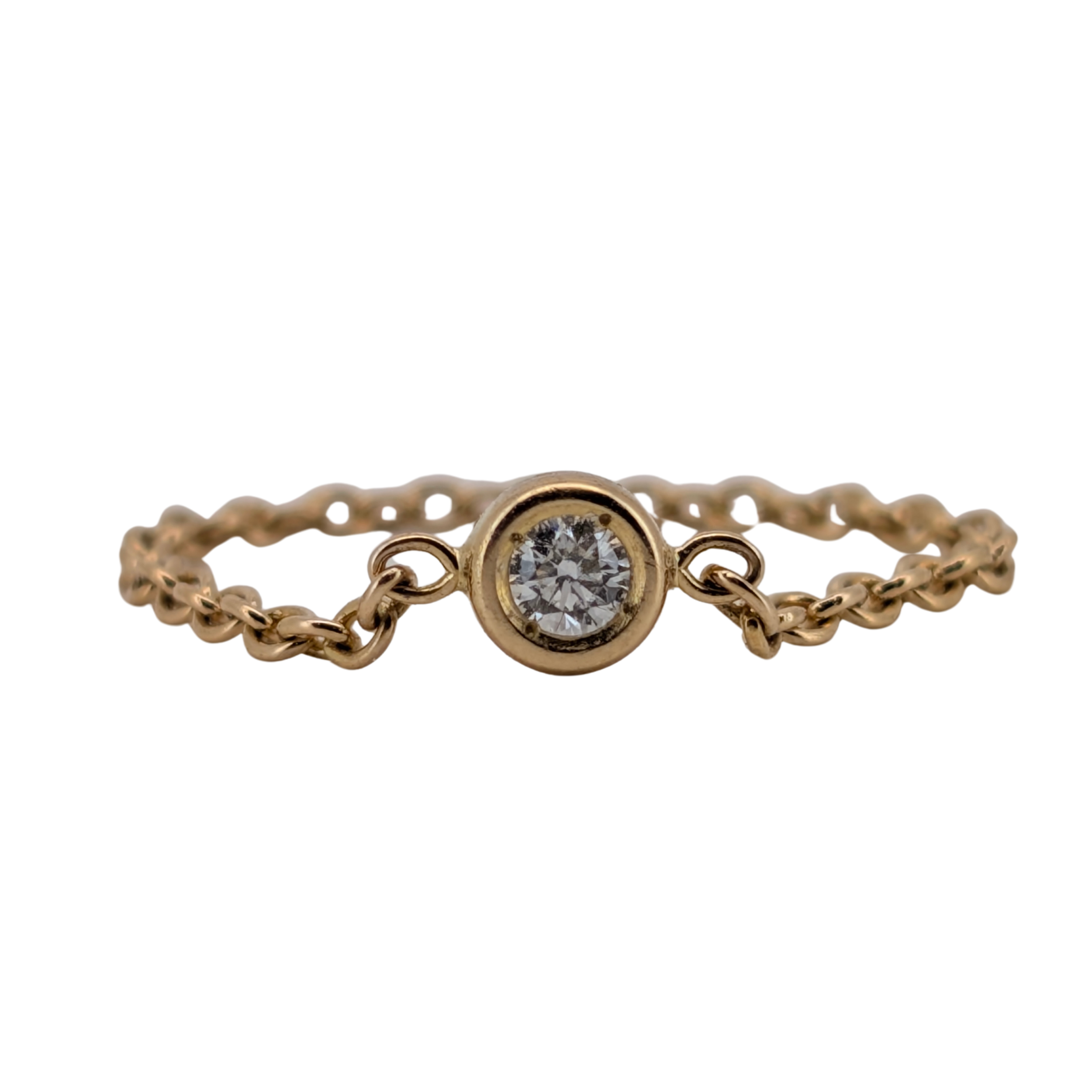 Christian Dior 18k Gold Ring With 0.05Ct Diamond
