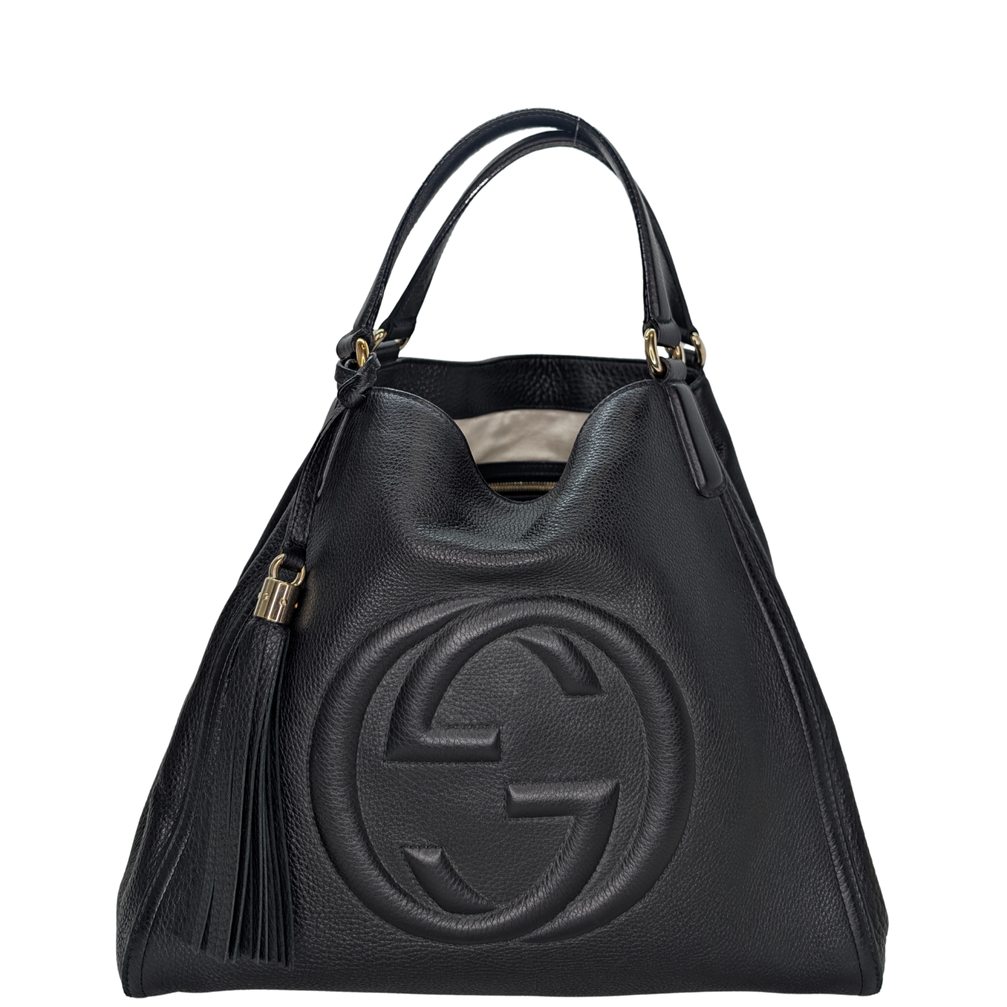 Gucci Soho Large Shoulder Tote Bag Black