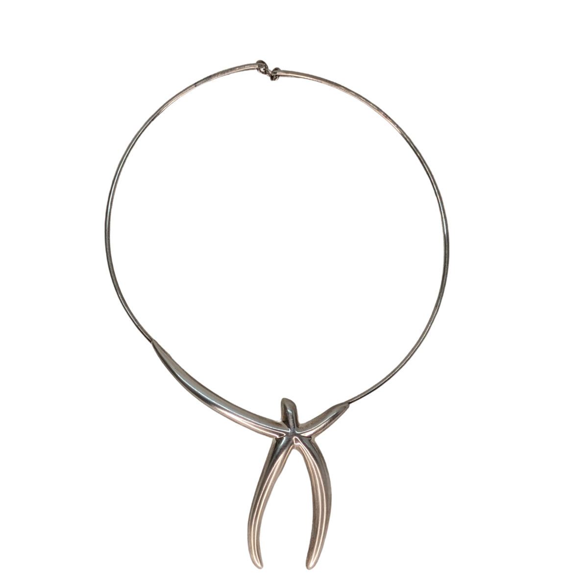 Tiffany & Co Elsa Peretti Star Fish Vintage Choker Necklace Sterling Silver 925