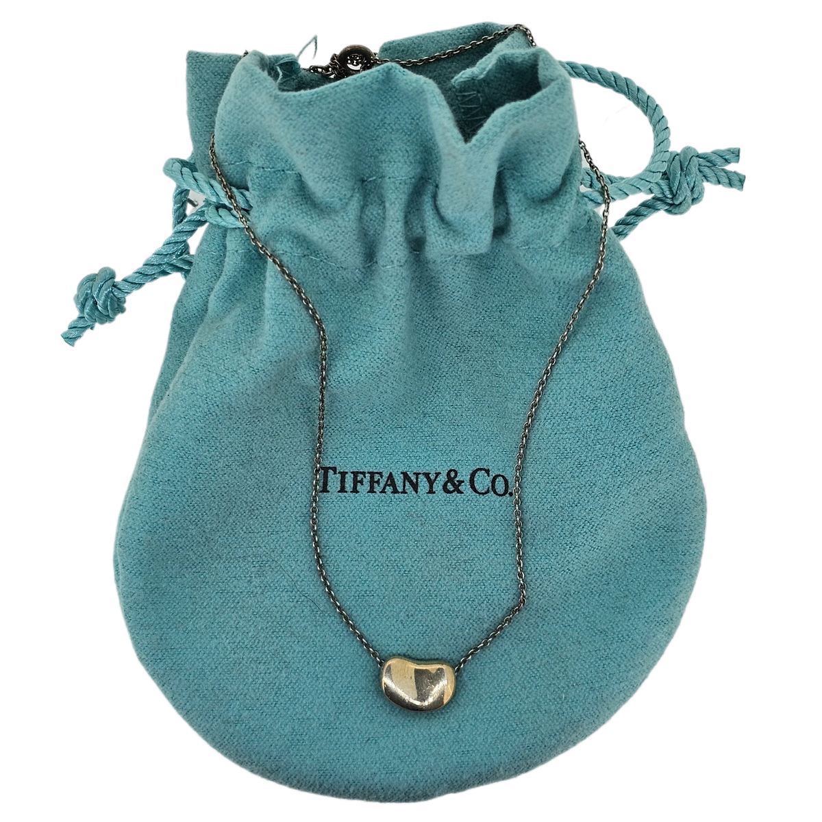 Tiffany & Co Sterling Silver Bean Necklace - Lost Designer