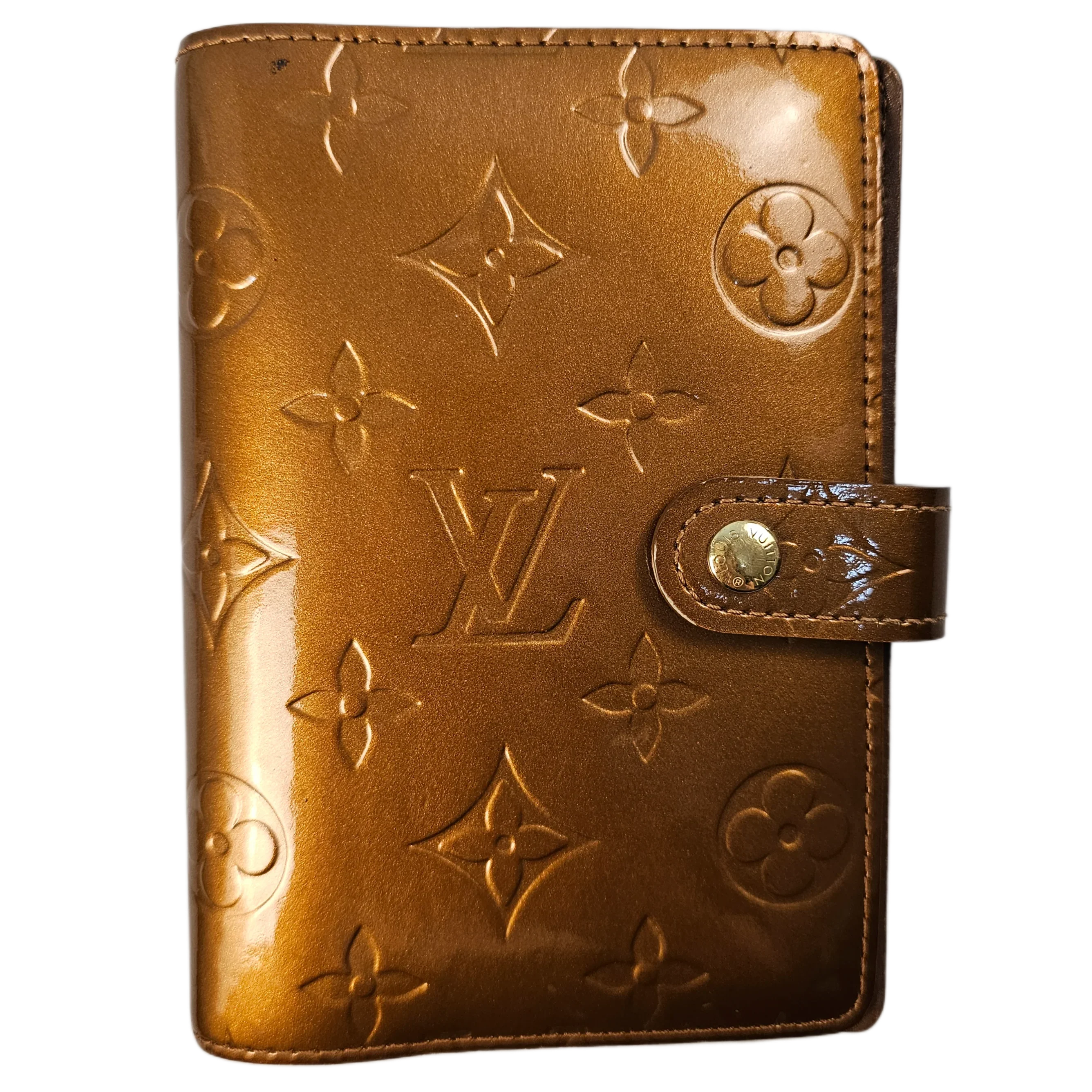 Louis Vuitton Vernis Monogram Bronze Leather Agenda - Lost Designer