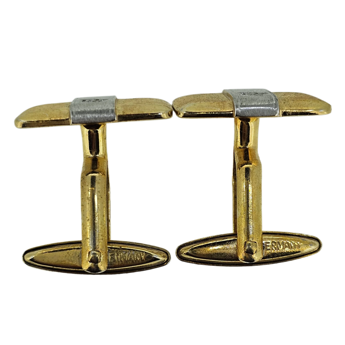 Dior Metal Gold-tone & Silver Cufflinks - Lost Designer