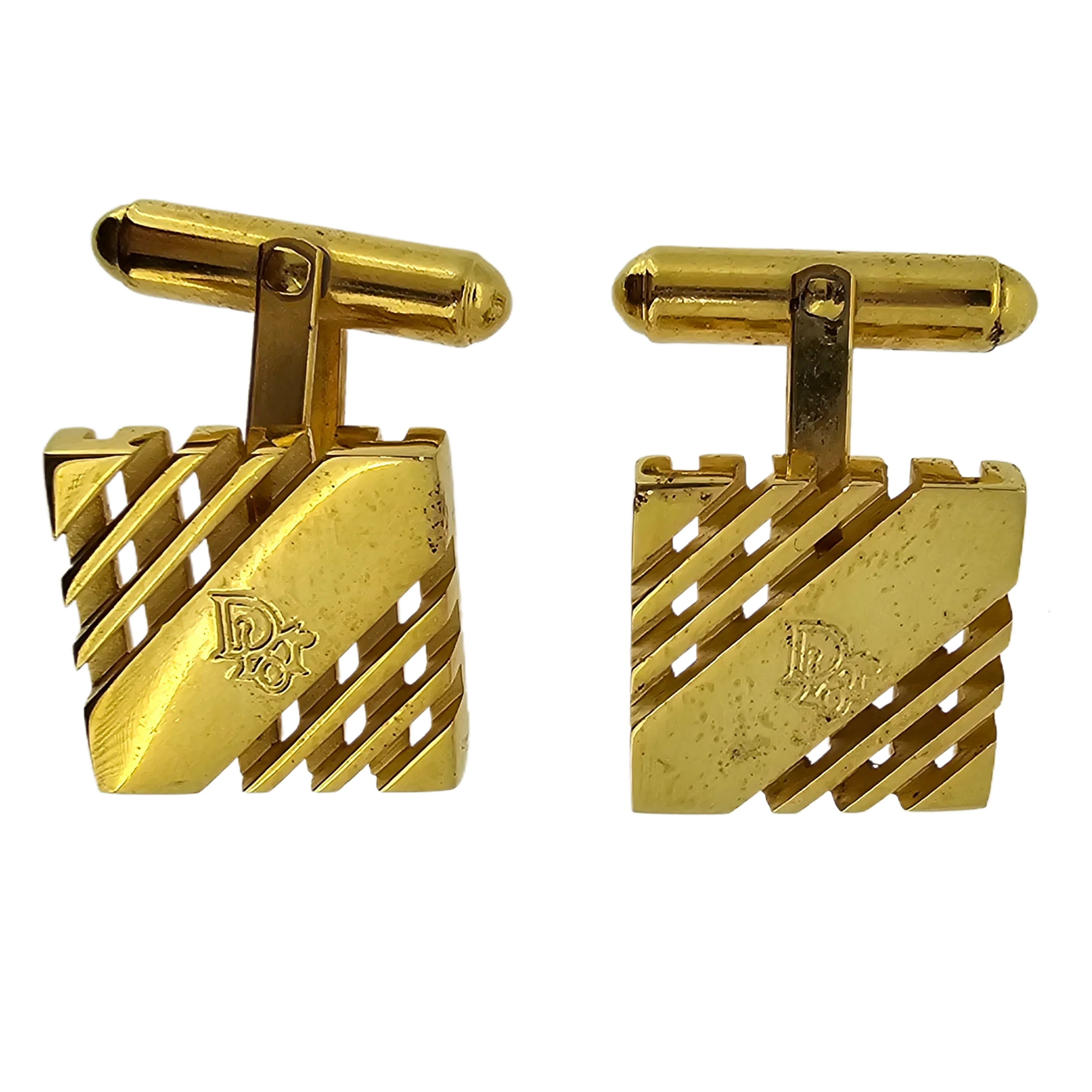 Dior Metal Gold-tone Cufflinks - Lost Designer