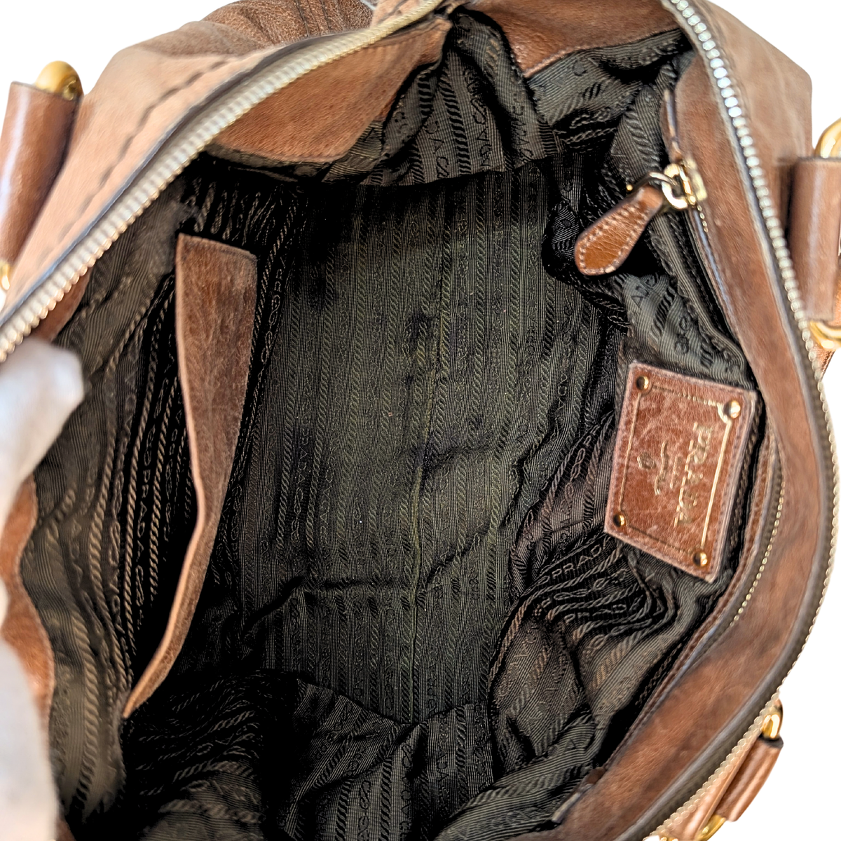 Prada Vitello Leather Crossbody Bag