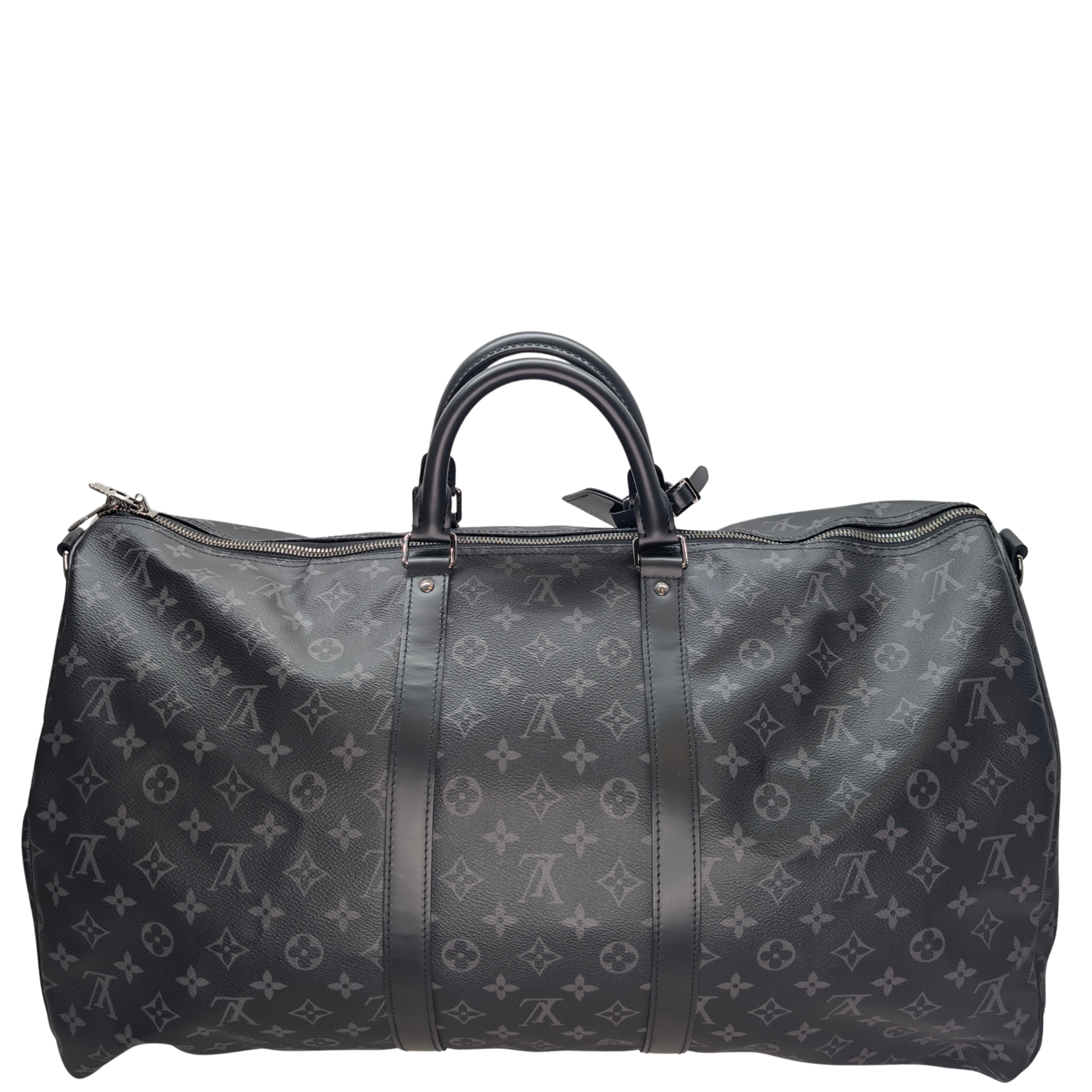 Louis Vuitton Keepall Bandoulière 55 Monogram Eclipse Charcoal Black