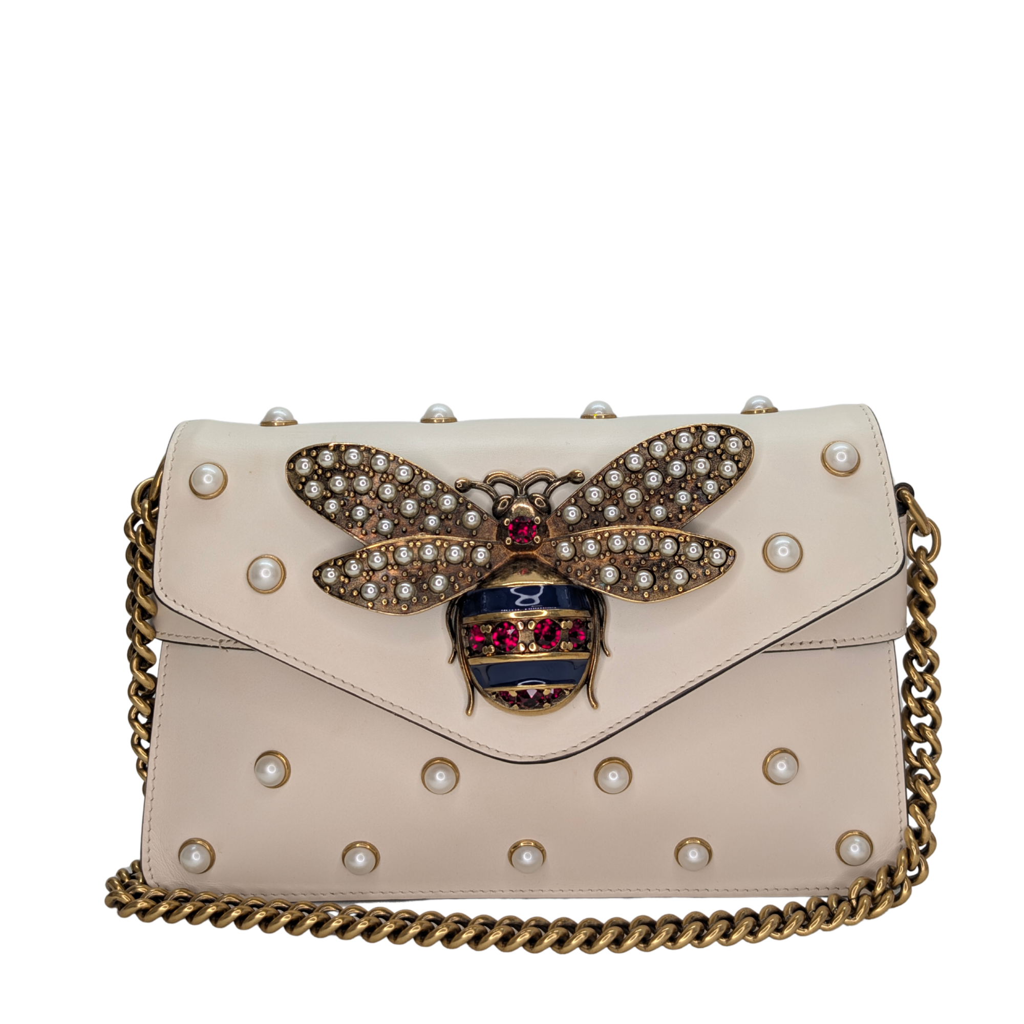Gucci Mini Queen Margaret Broadway Bag Beige