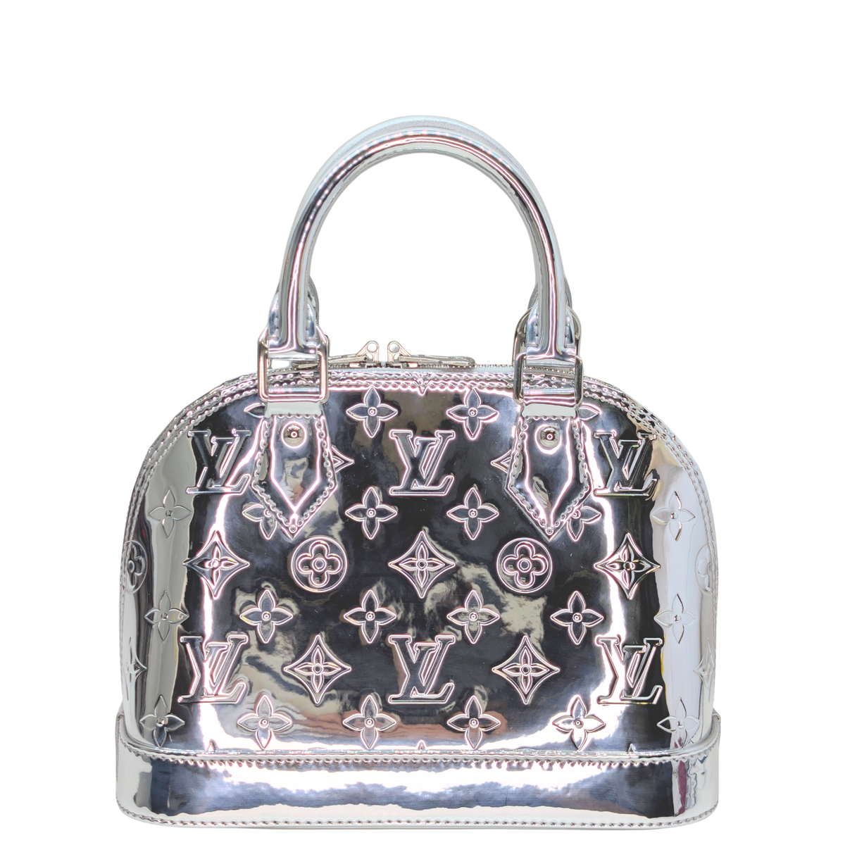 Louis Vuitton Monogram Miroir Alma BB Silver Ski Collection
