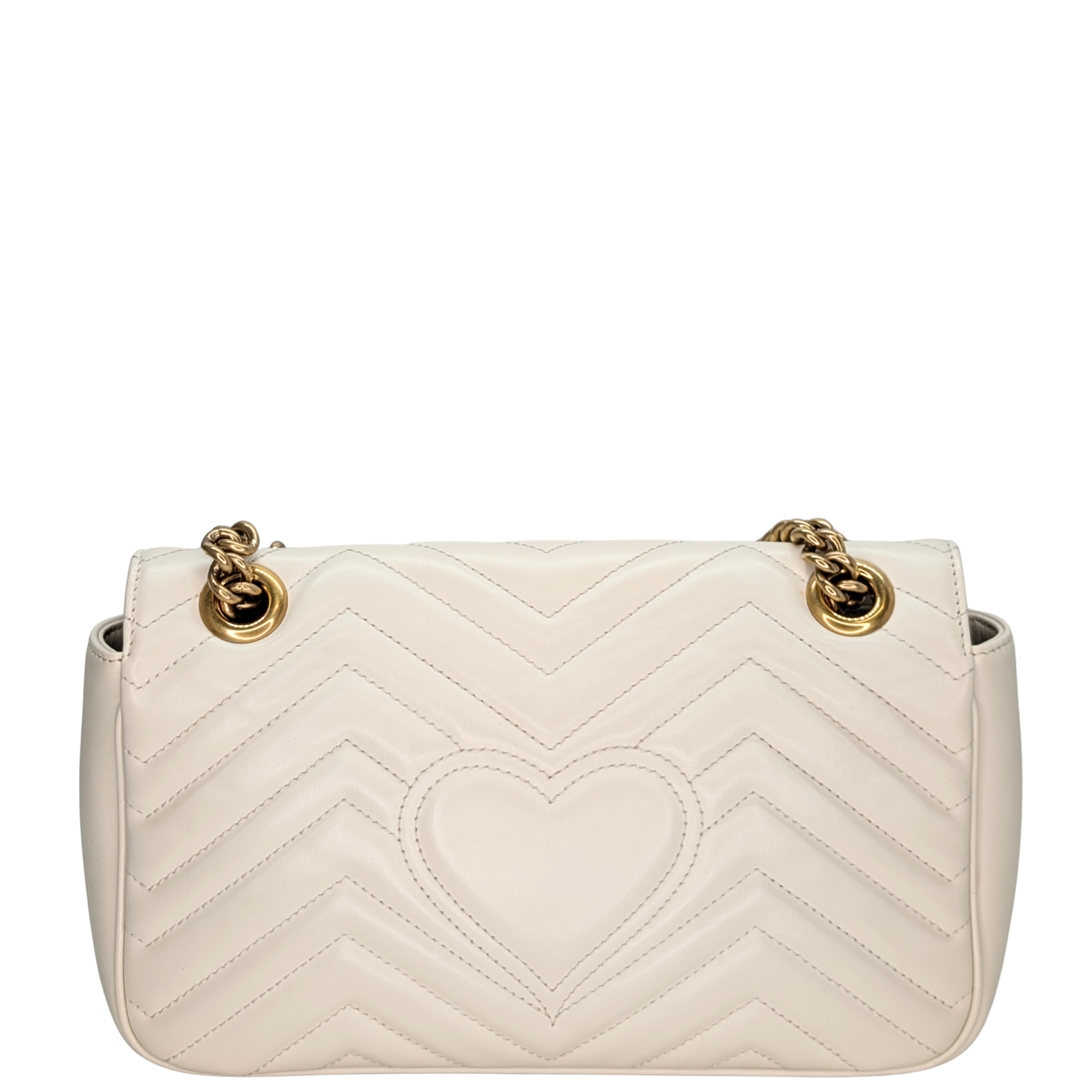 Gucci GG Marmont Matelasse Medium Shoulder Bag White