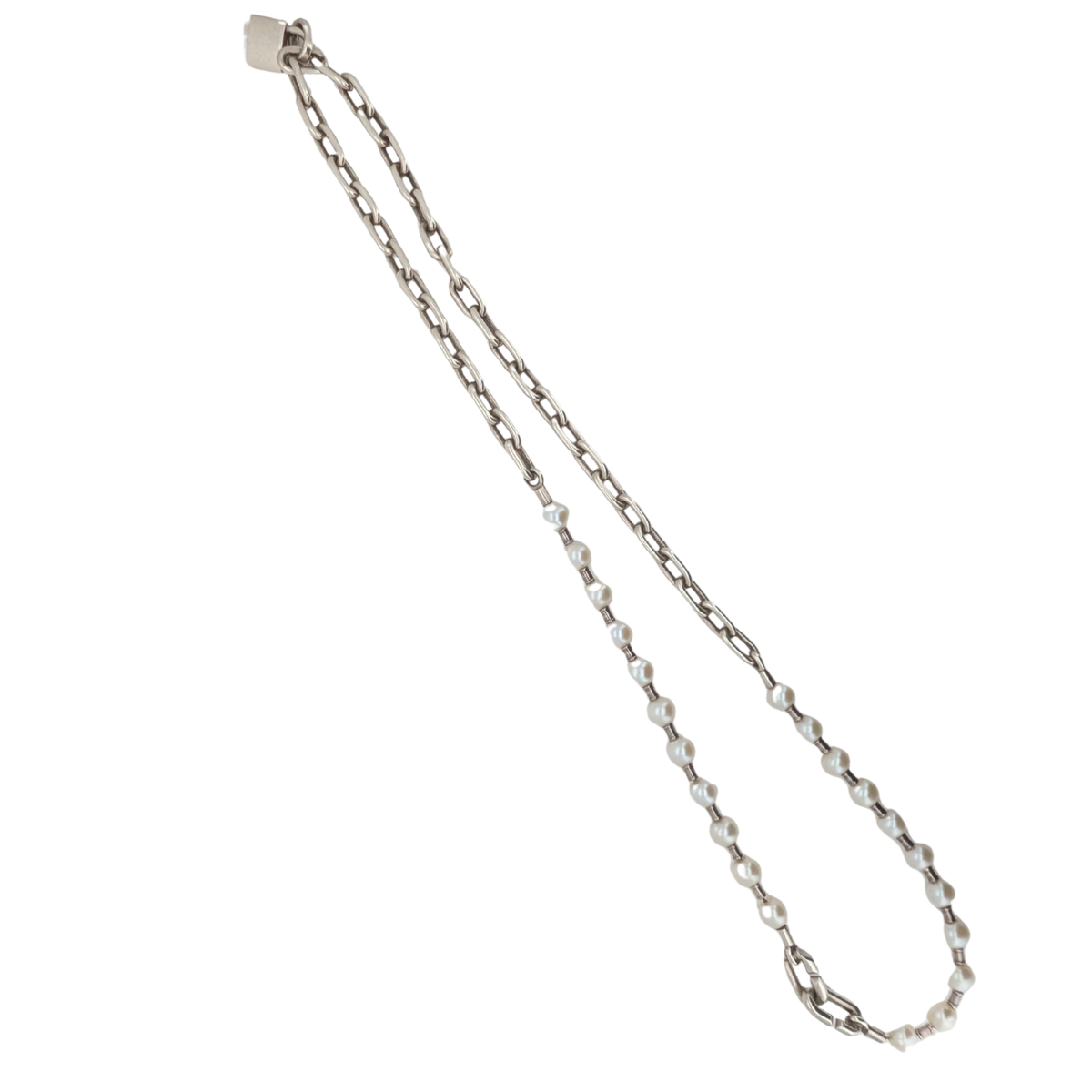 Tiffany & Co Hardwear Lock Pearl Sterling Silver Necklace Bracelet