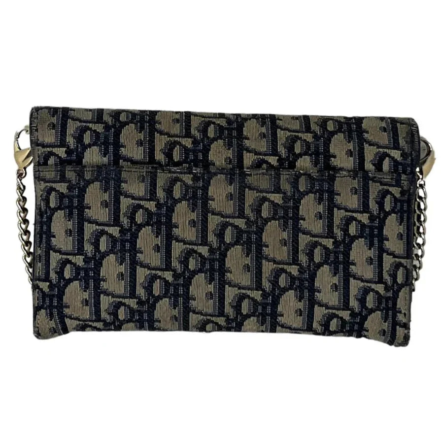 Dior Saddle Wallet on Chain Oblique Jacquard Crossbody Bag - Lost Designer