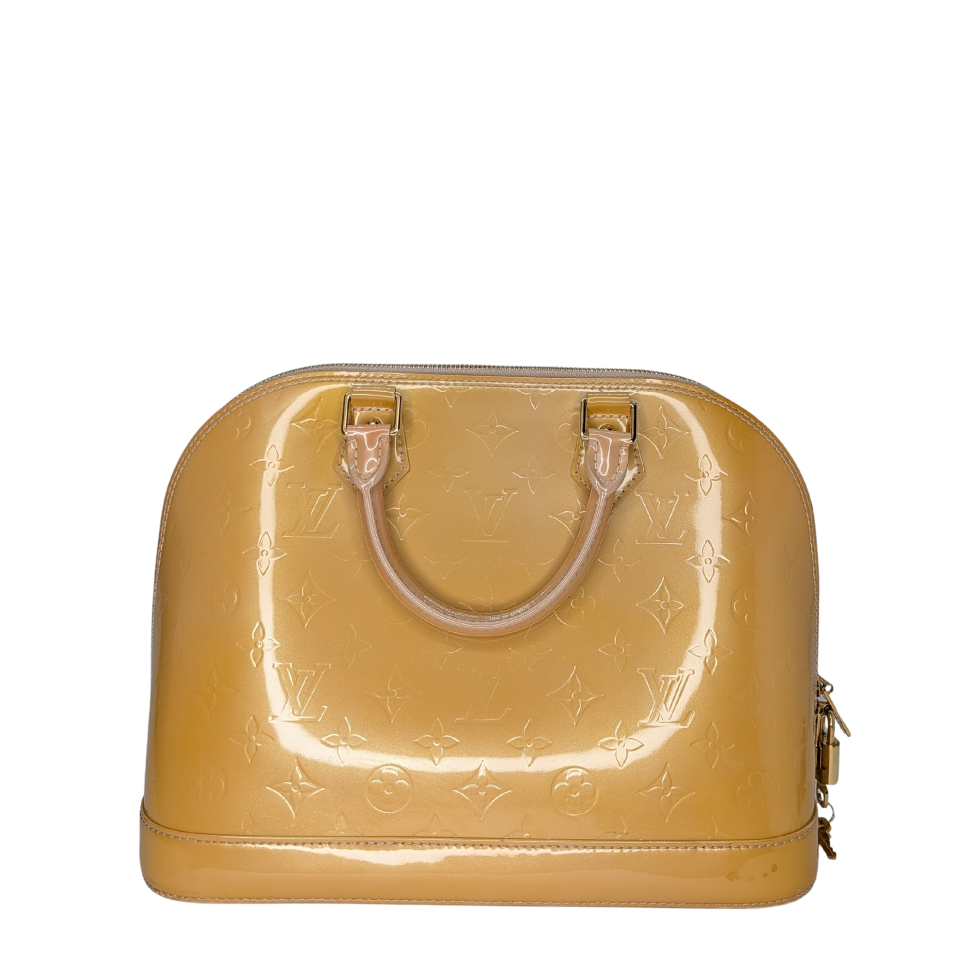 Louis Vuitton Alma Vernis PM Bag Yellow