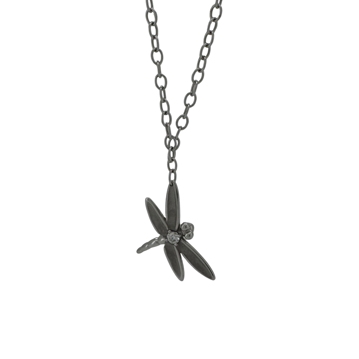 Tiffany & Co Dragon Fly Diamond .07ct Necklace 18k White Gold - Lost Designer