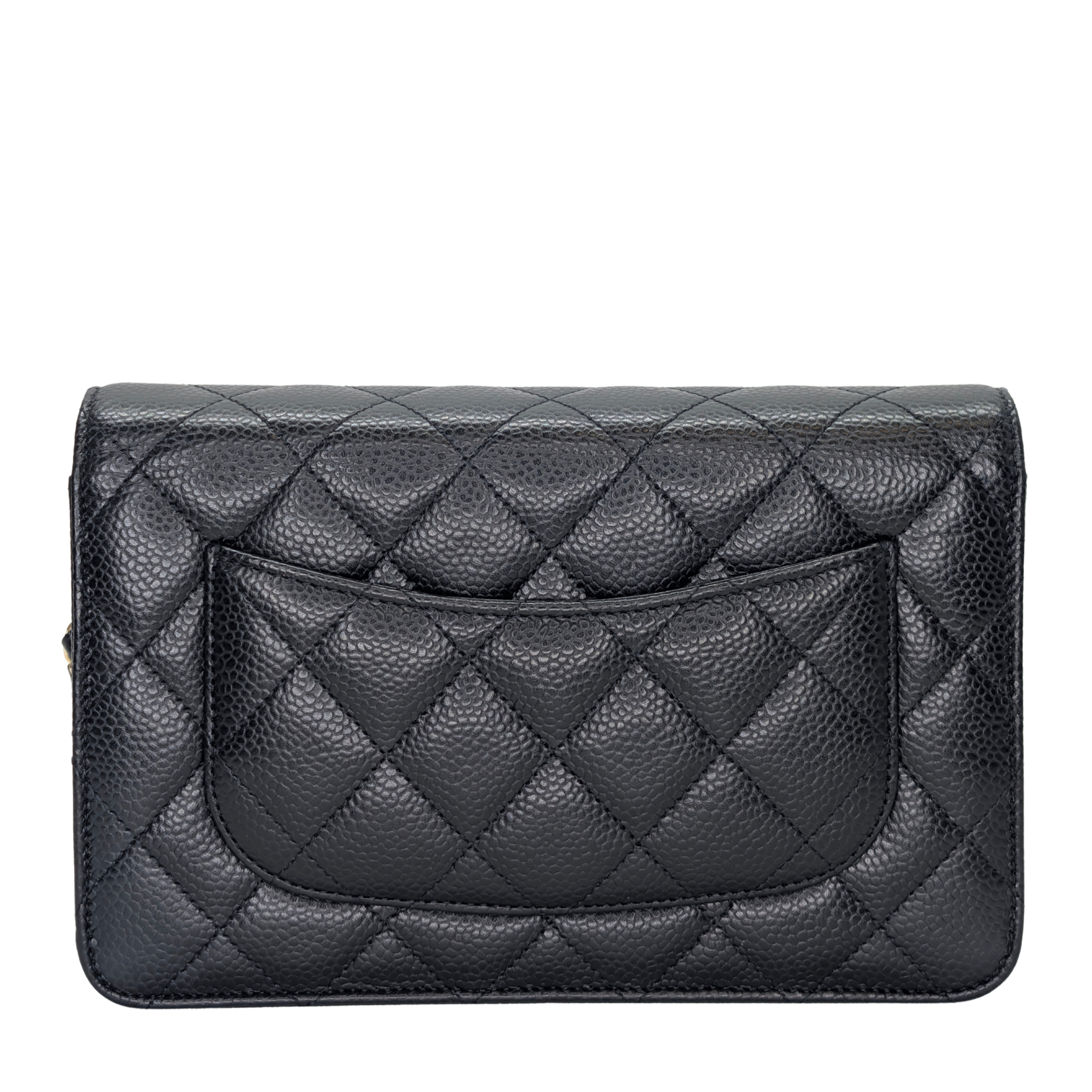 Chanel WOC Wallet on Chain Caviar Black GHW Microchip
