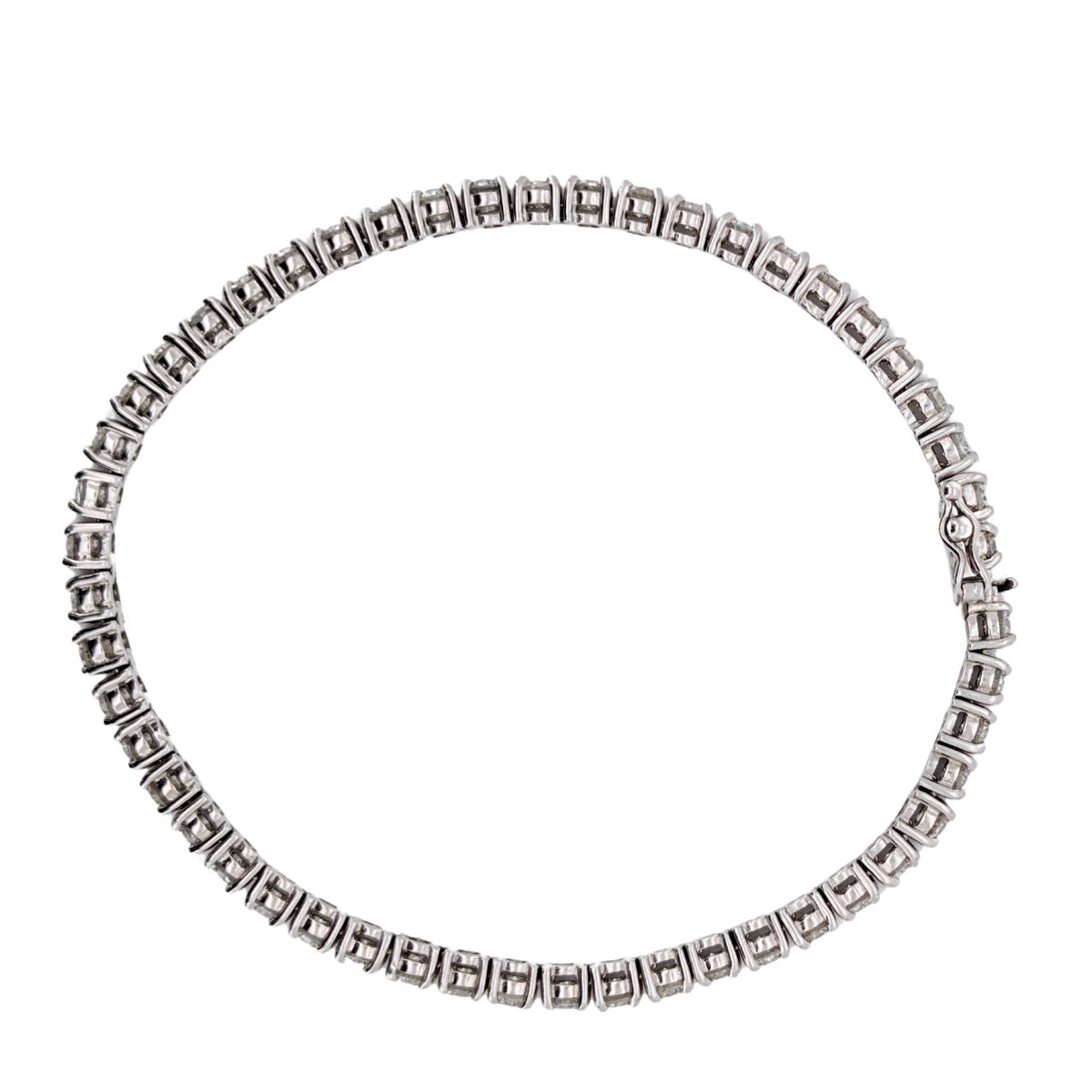 6.00Ct Natural Round Brilliant Diamond Tennis Bracelet In Platinum 850