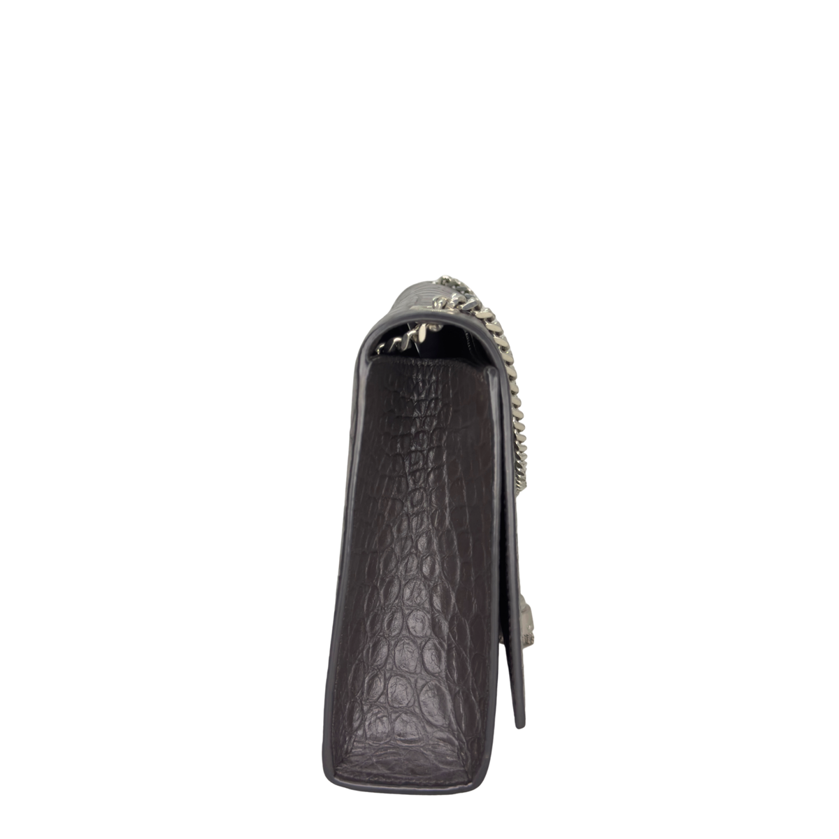 Saint Laurent Medium Croc Embossed Kate Tassel Bag