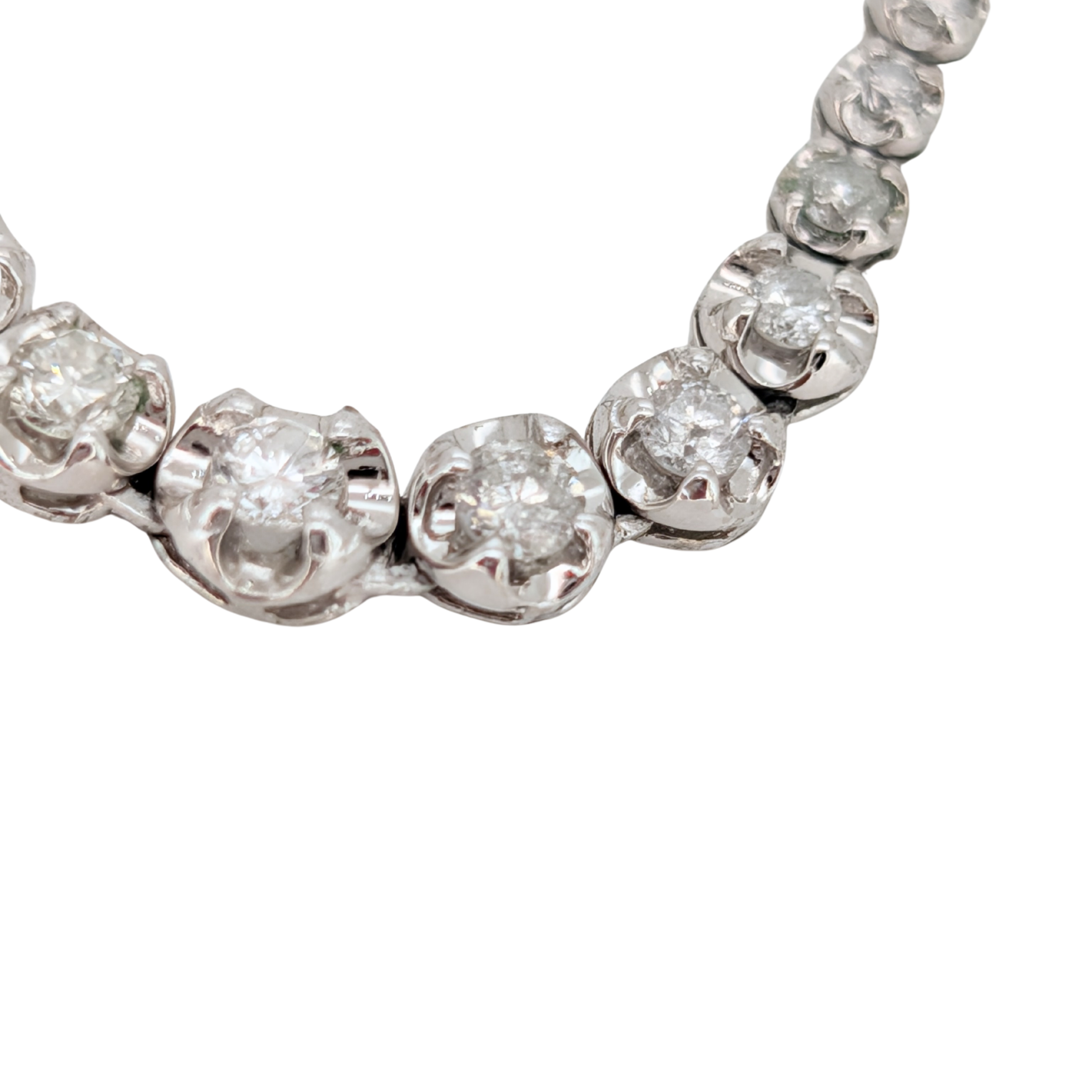 3.00Ct Natural Diamond Tennis Necklace on Platinum