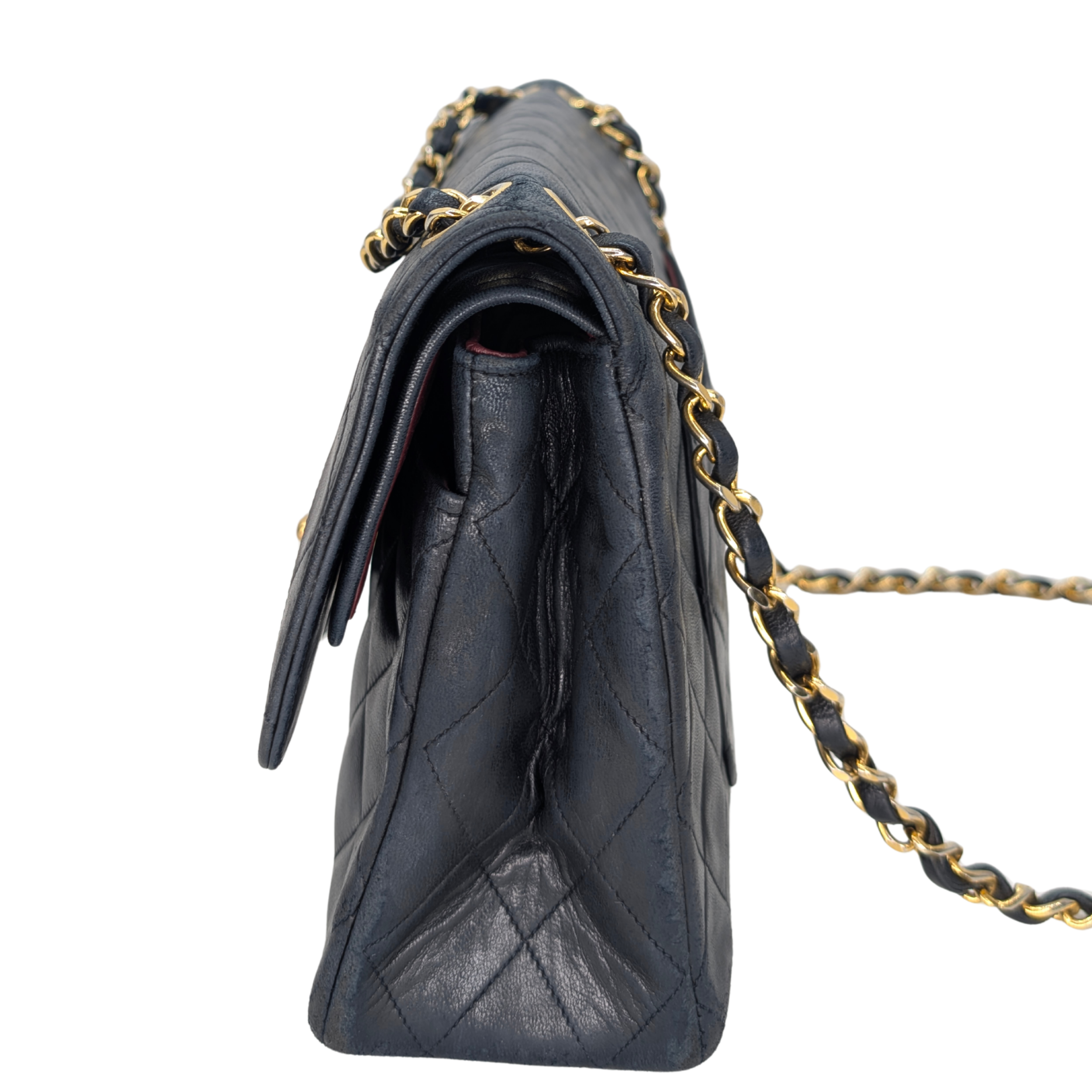 حقيبة شانيل كلاسيك فينتاج دبل فلاب متوسطة سوداء