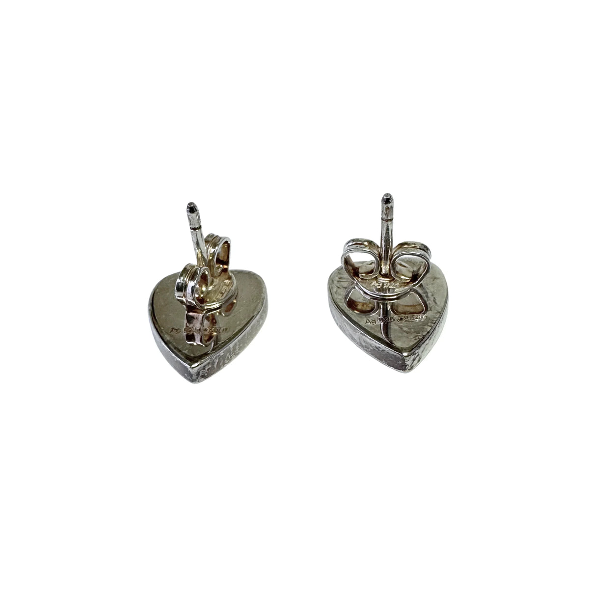 Gucci Heart Stud Earrings 925 Sterling Silver - Lost Designer