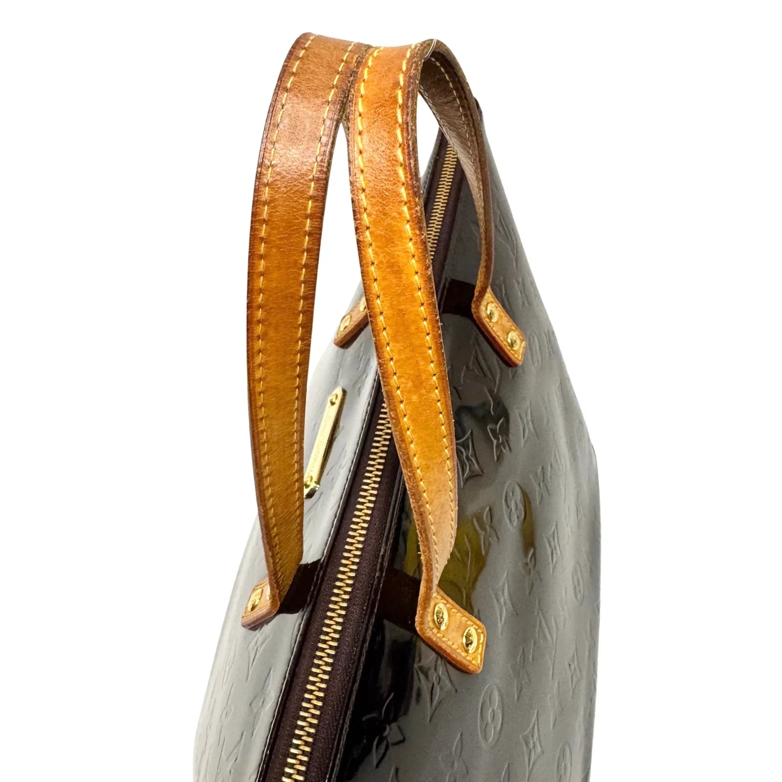 Louis Vuitton Vernis Bellevue PM in Dark Brown Patent Leather Bag - Lost Designer