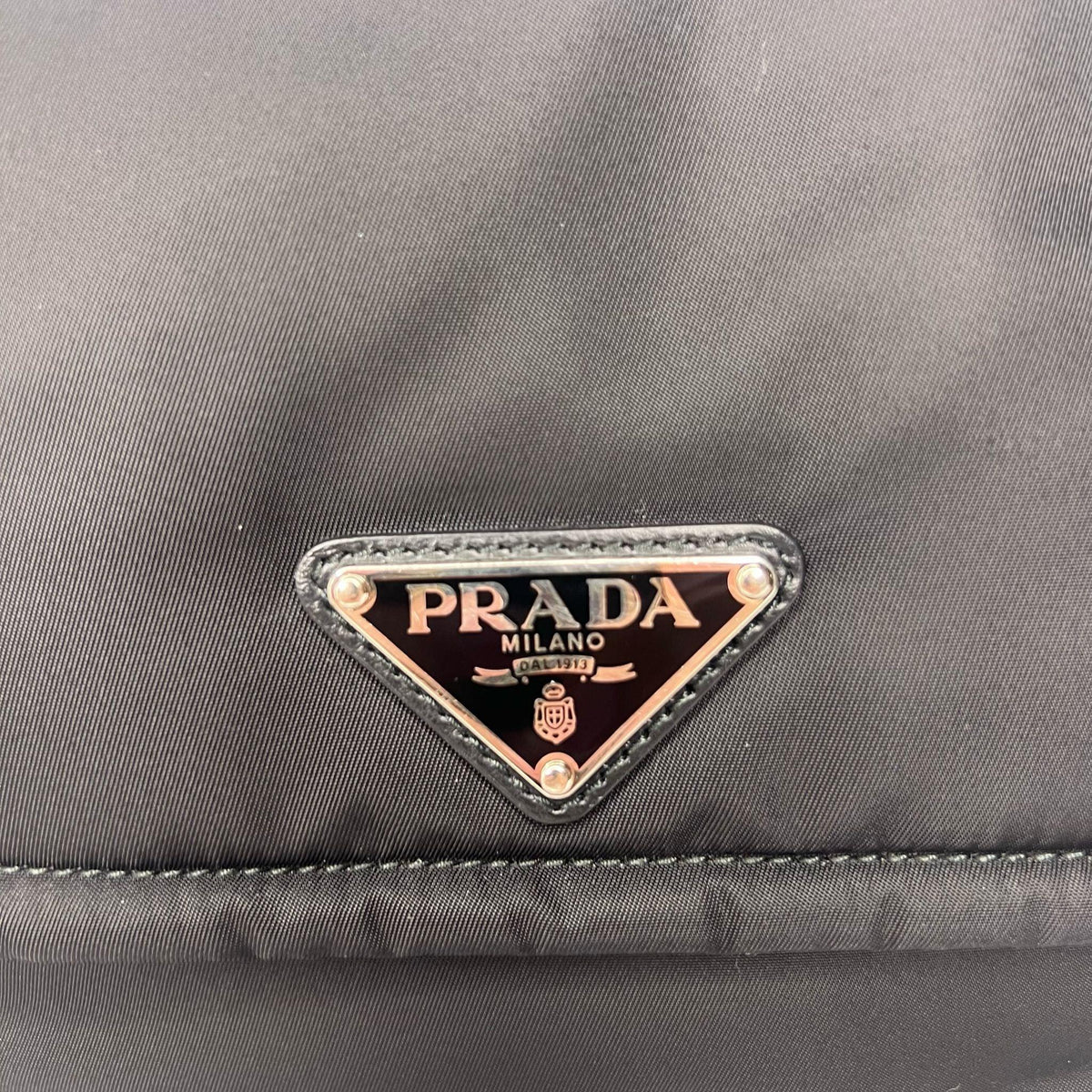 Prada Nylon Crossbody Bag with Flap Closure – Black - Lost Designer