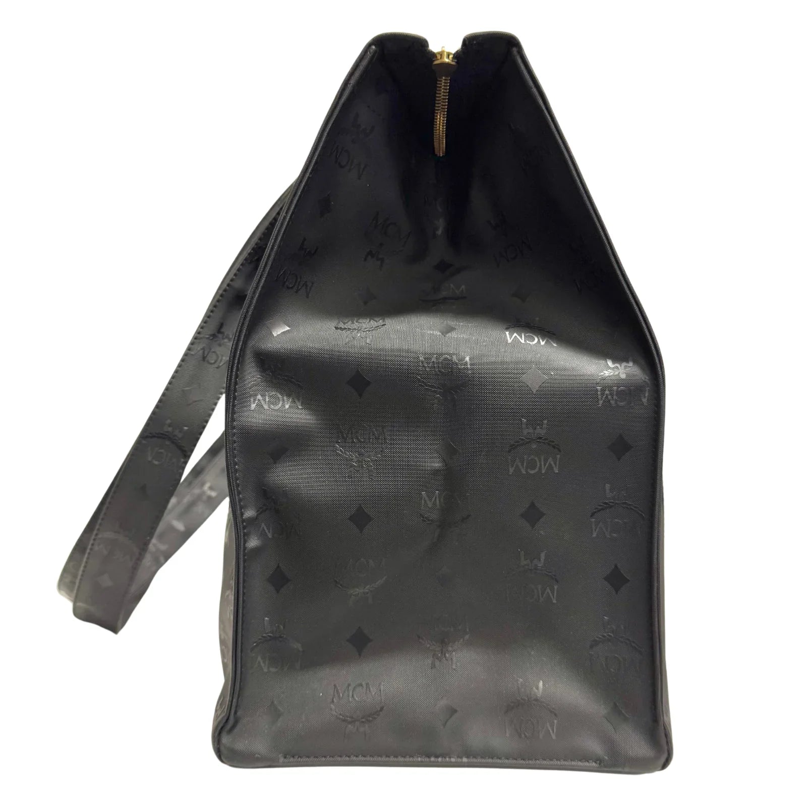 MCM Large Visetos Nylon Tote Bag Black - Lost Designer