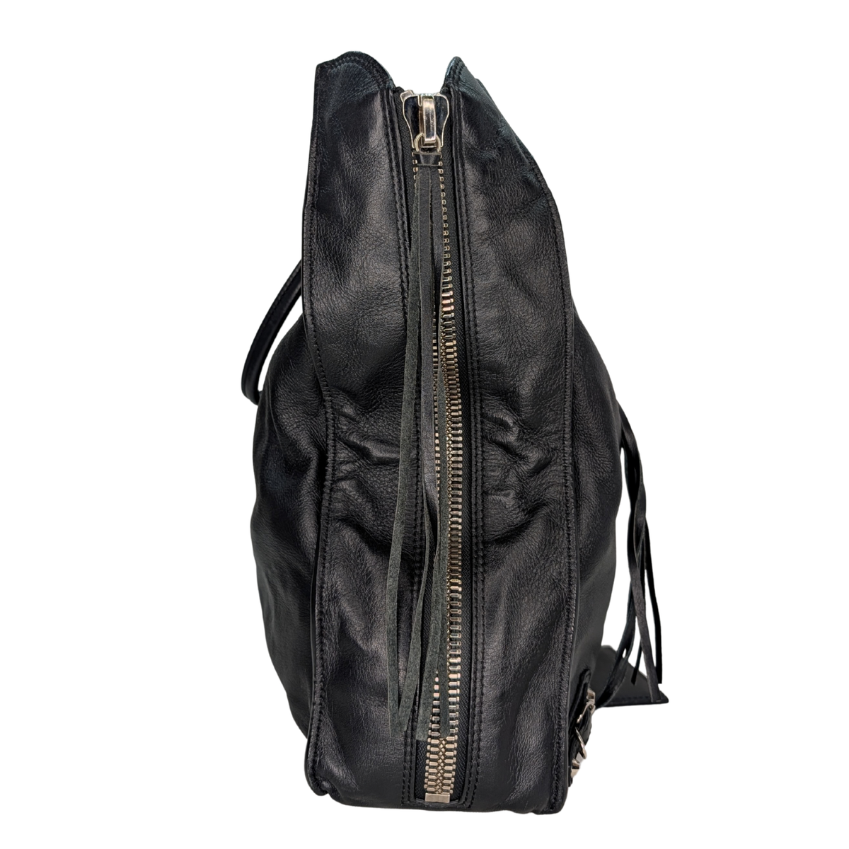 Balenciaga Supple Calfskin Papier A4 Zip Around Large Tote Black
