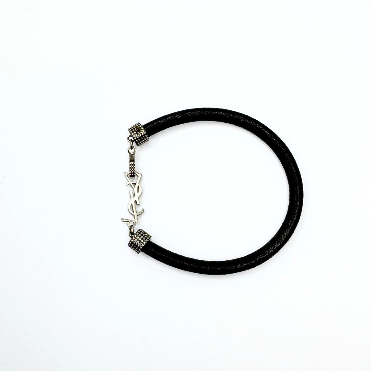Saint Laurent Textured Leather Bracelet - Lost Designer