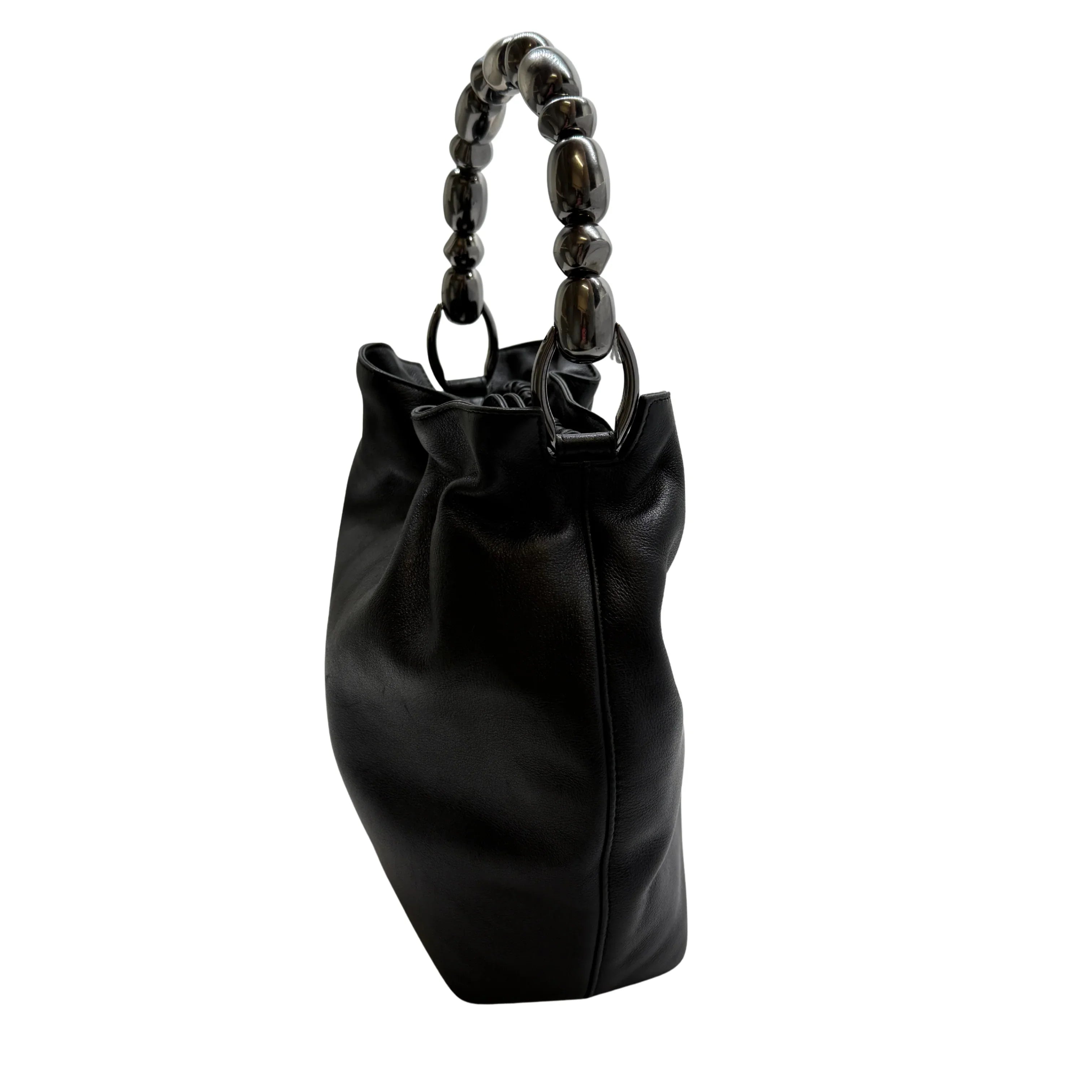 Christian Dior Malice Pearl Handbag Leather Black - Lost Designer