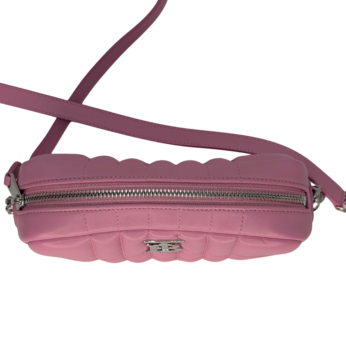 Burberry TB Mini Quilted Lambskin Lola Camera Bag Pink