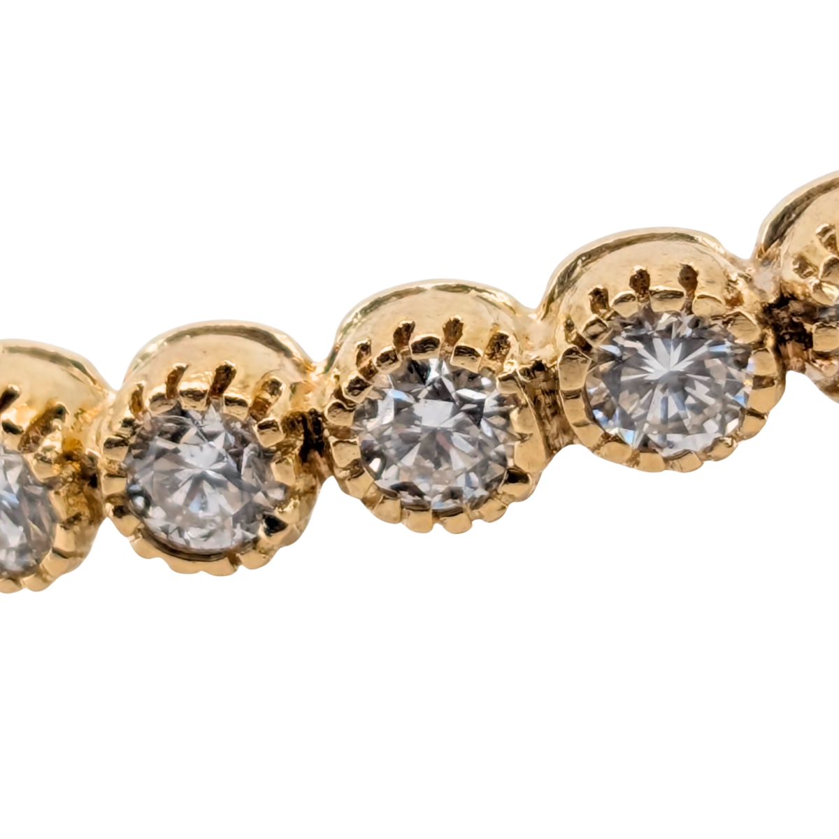 3.00Ct Natural Diamond Full Eternity Bangle In 18K Yellow Gold