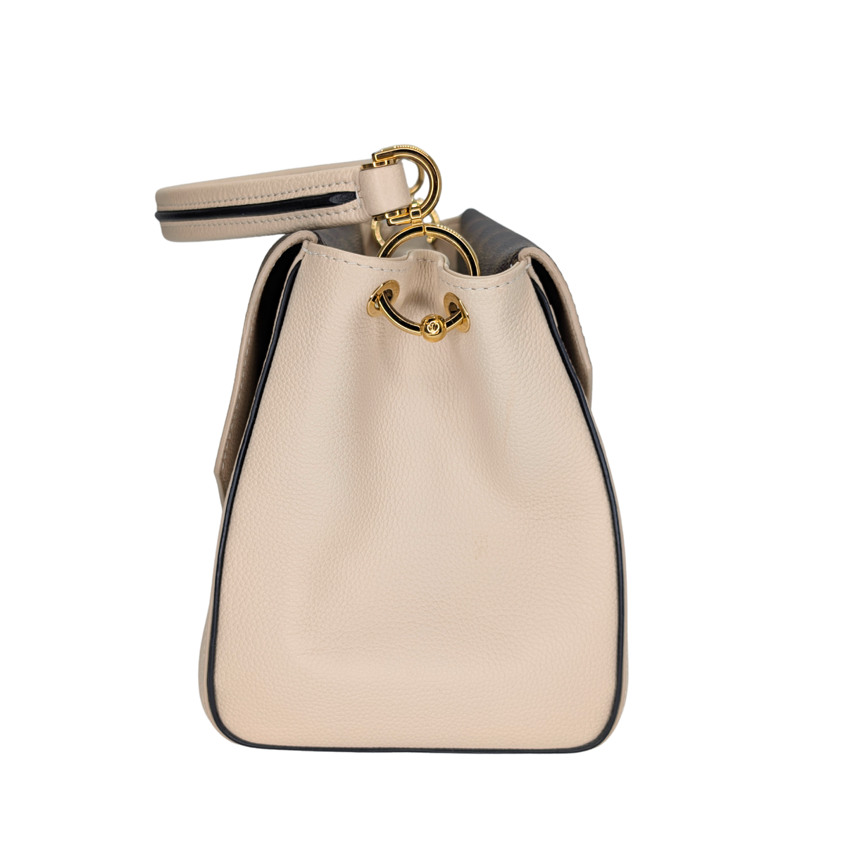 Louis Vuitton Double V Leather Bag Monogram Beige