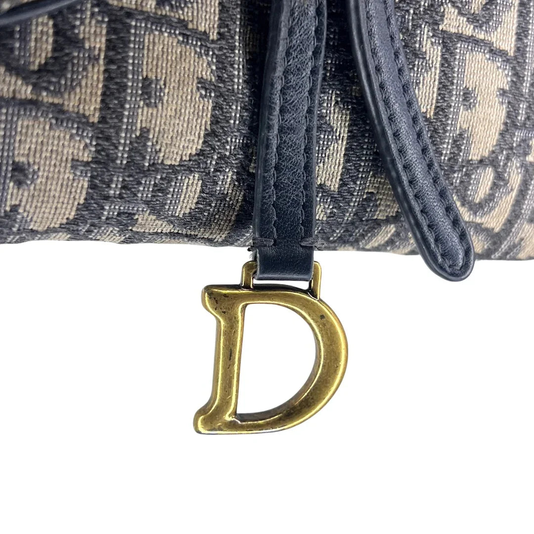 Dior Saddle Wallet on Chain Oblique Jacquard Crossbody Bag - Lost Designer