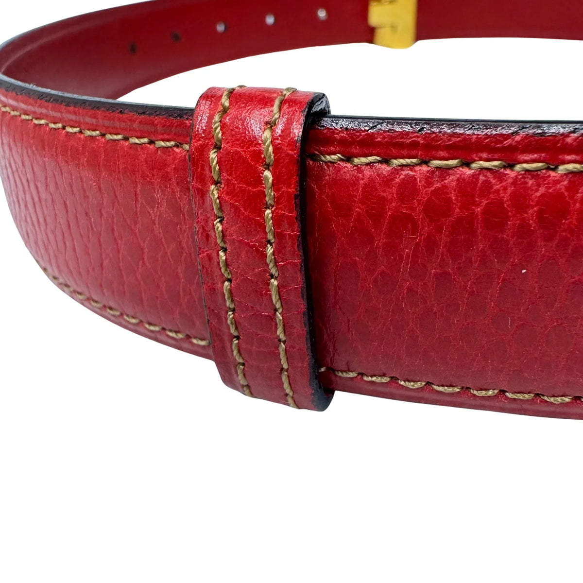 Cartier Must de Cartier Santos Belt in Red Leather - Lost Designer